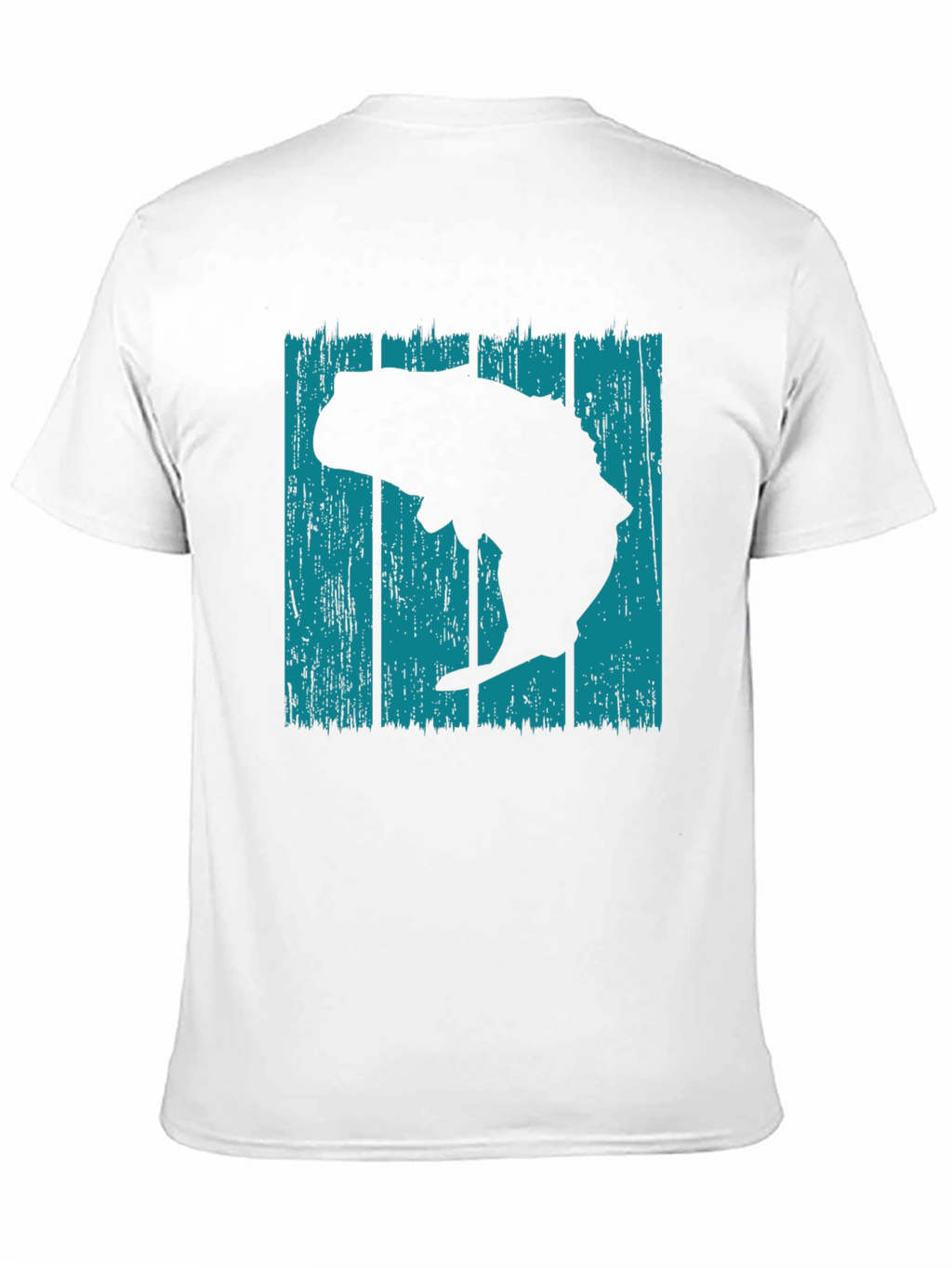 Retro Bass Fish Graphic T-Shirt - Black
