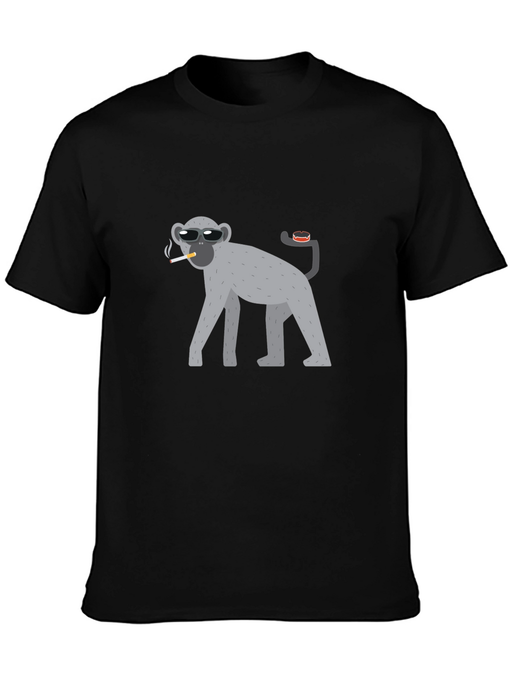 Cool Monkey Black T-Shirt