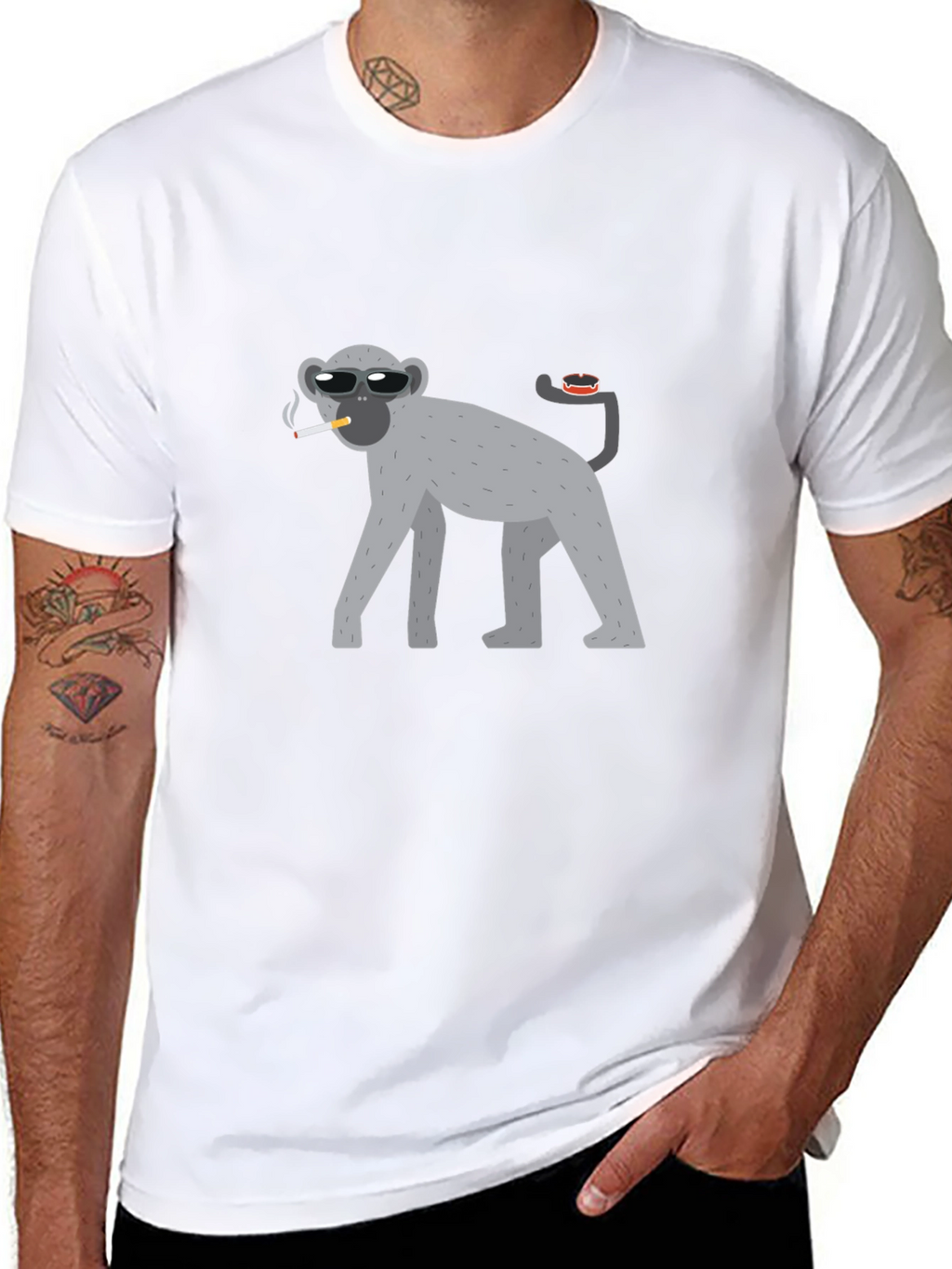 Cool Monkey Black T-Shirt