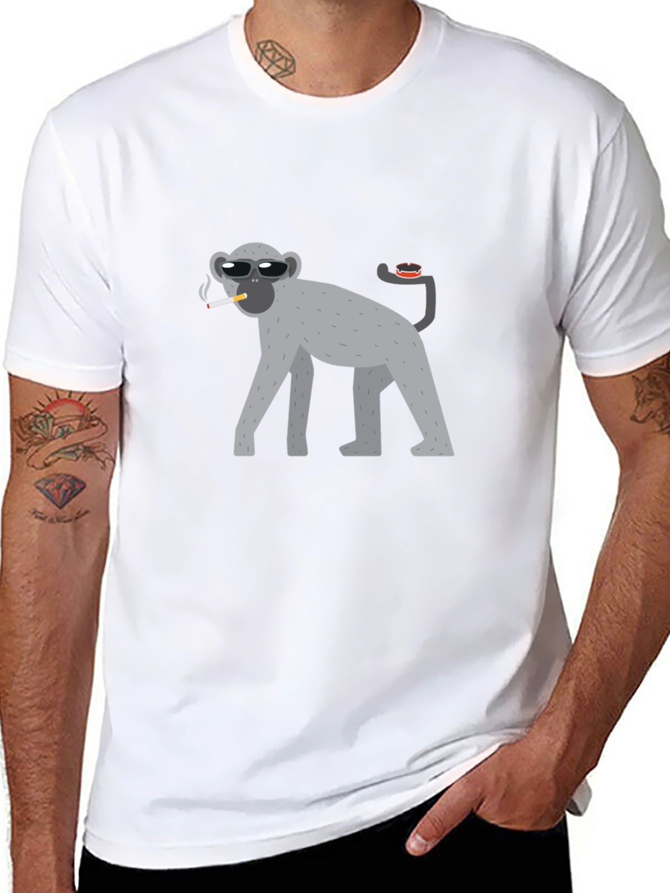 Cool Monkey Black T-Shirt