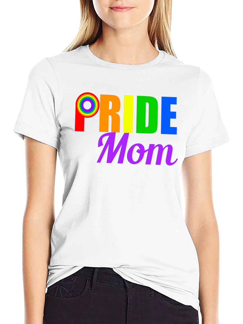 Pride Mom T-Shirt LGBTQ+ Rainbow Graphic Tee