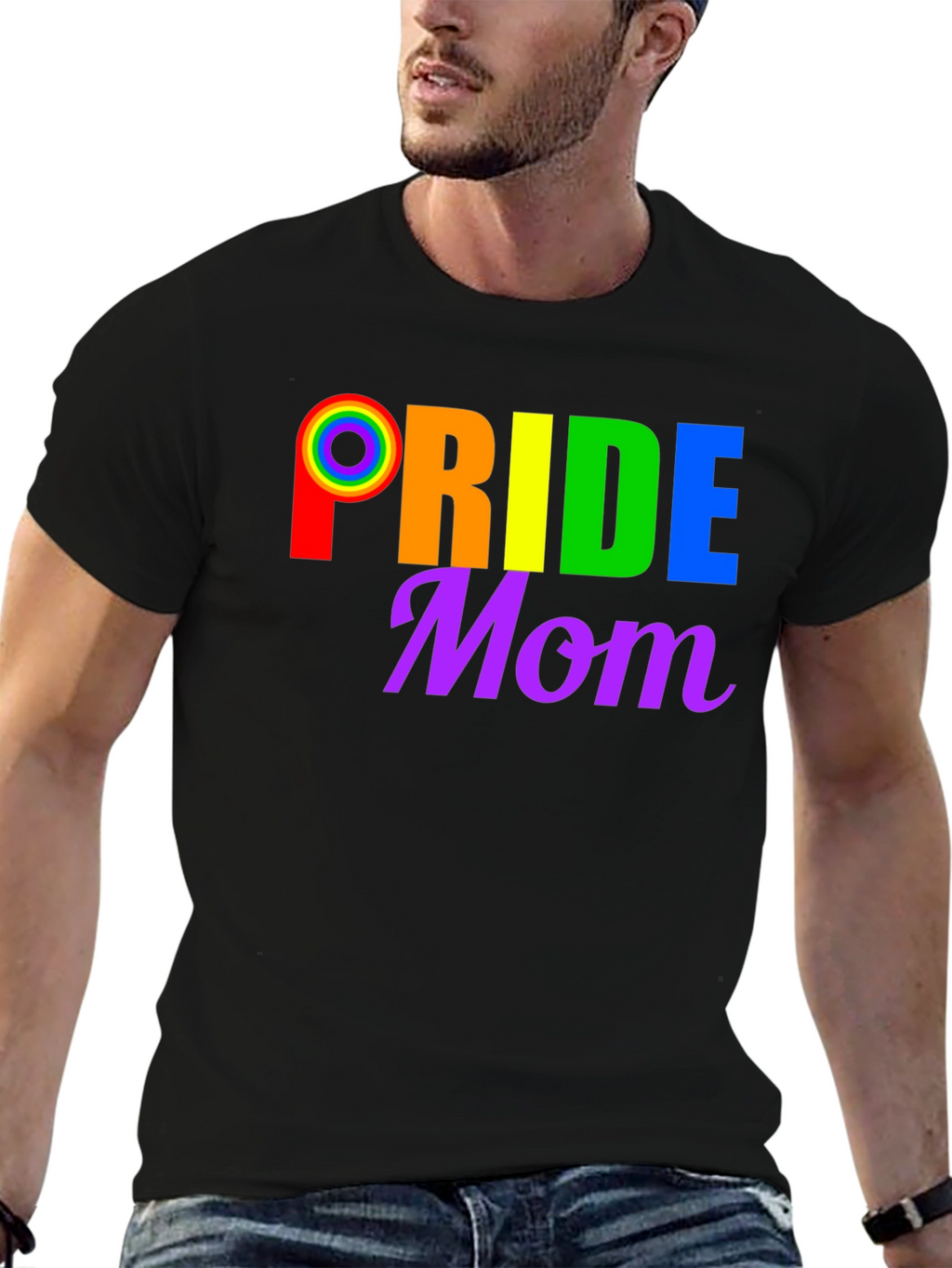Pride Mom T-Shirt LGBTQ+ Rainbow Graphic Tee