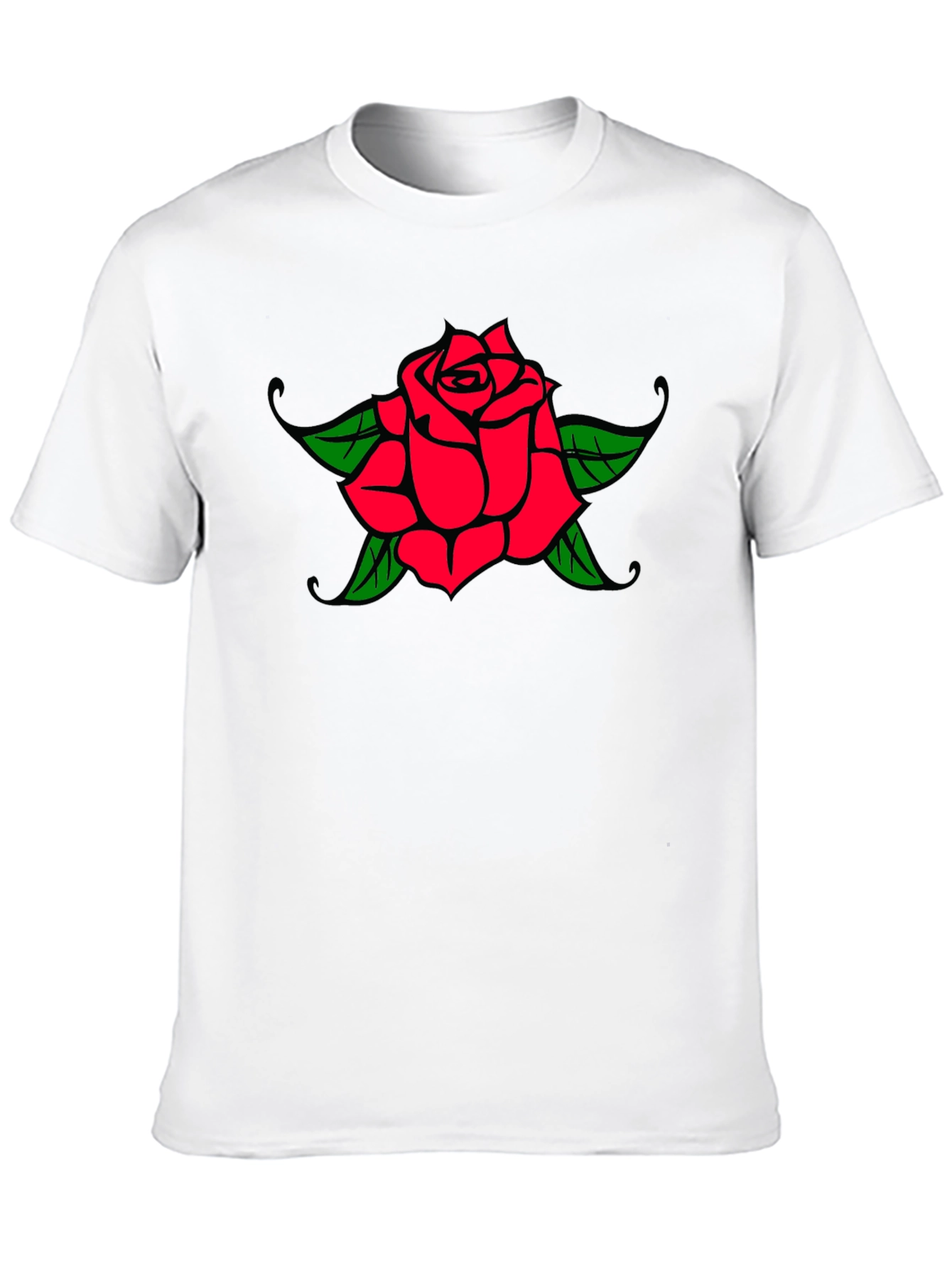 Rose Graphic Black T-Shirt