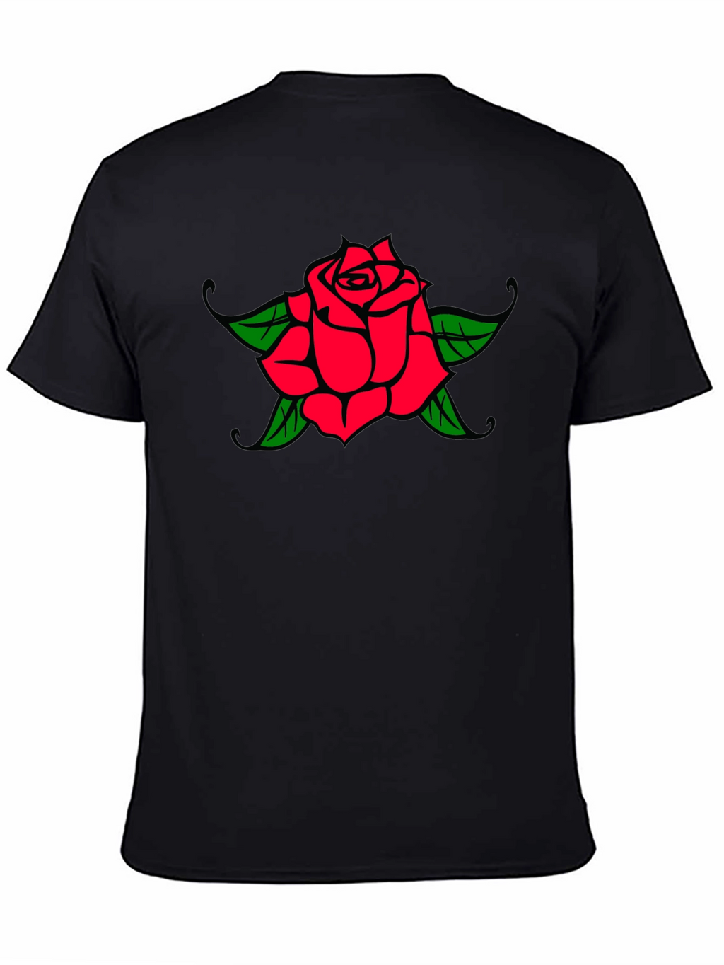 Rose Graphic Black T-Shirt