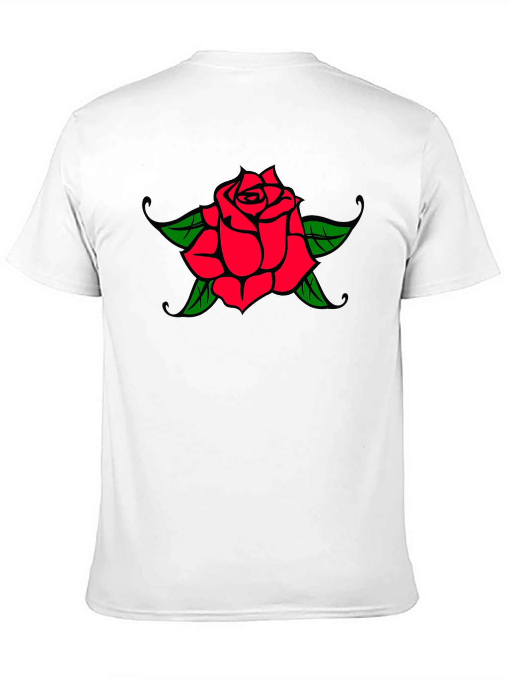 Rose Graphic Black T-Shirt