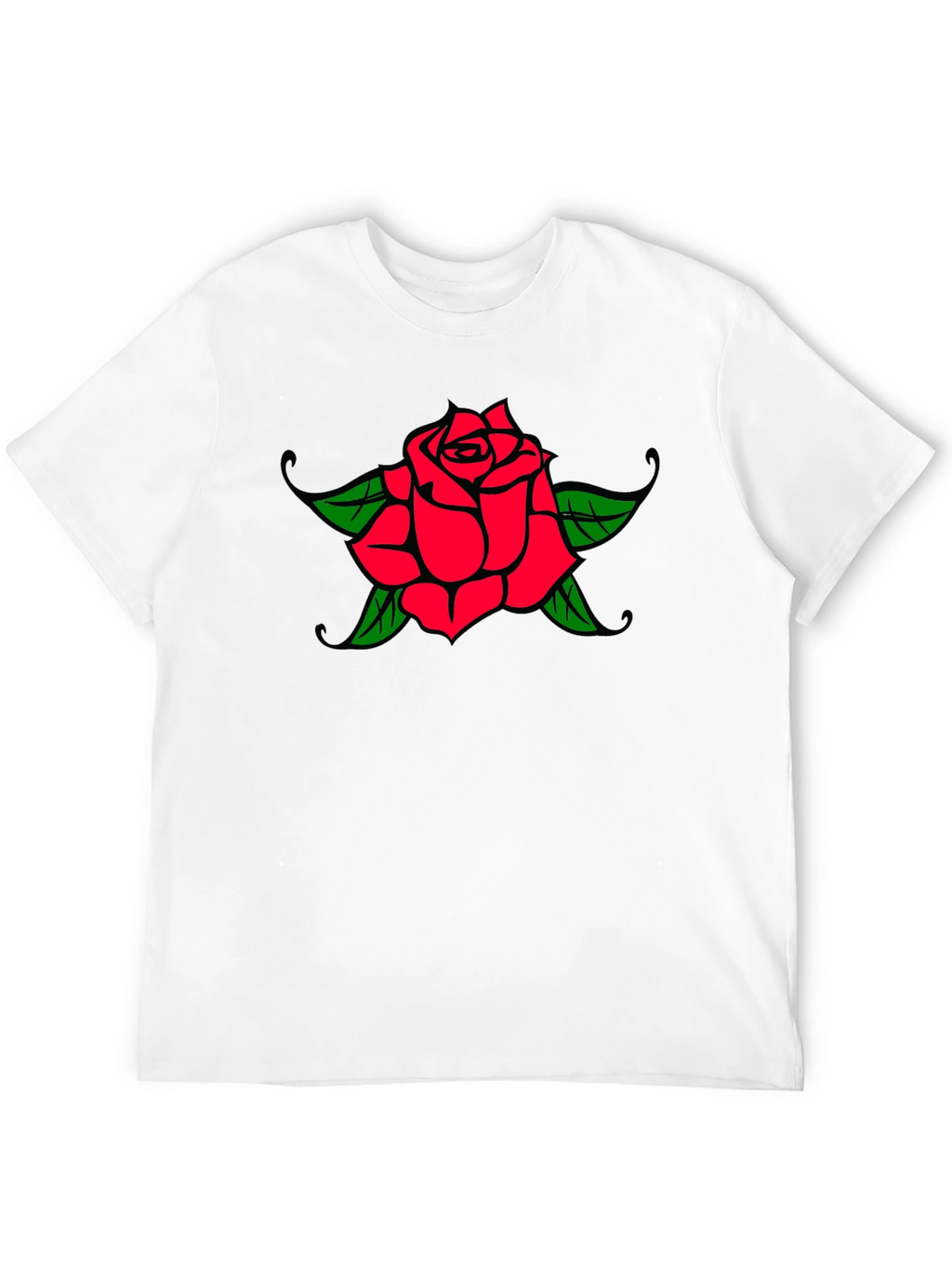 Rose Graphic Black T-Shirt