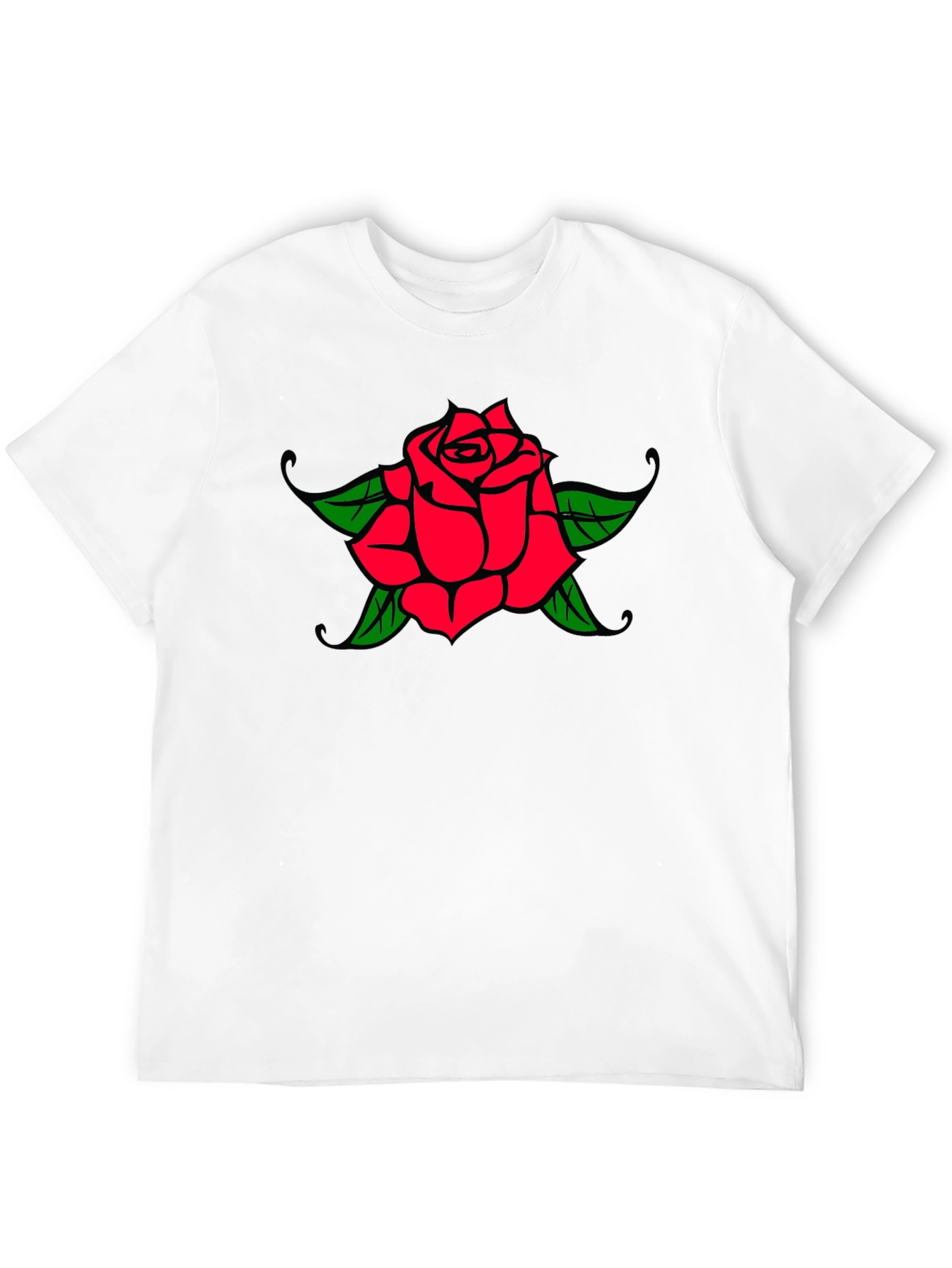 Rose Graphic Black T-Shirt