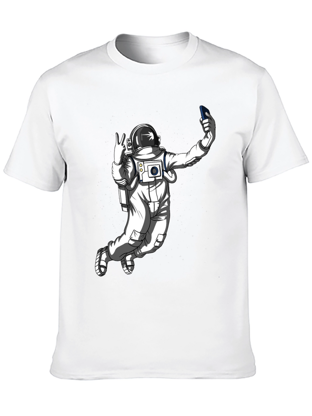 Astronaut Selfie Graphic Tee - Space Adventure