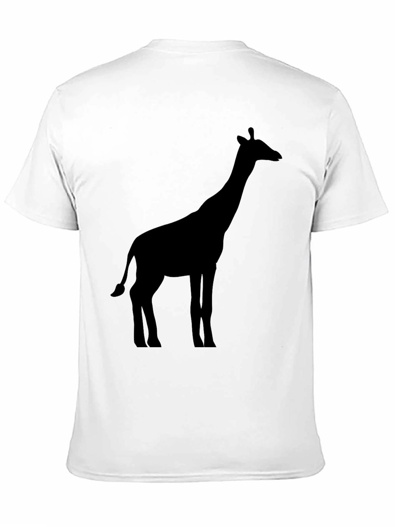 Giraffe Silhouette Black T-Shirt