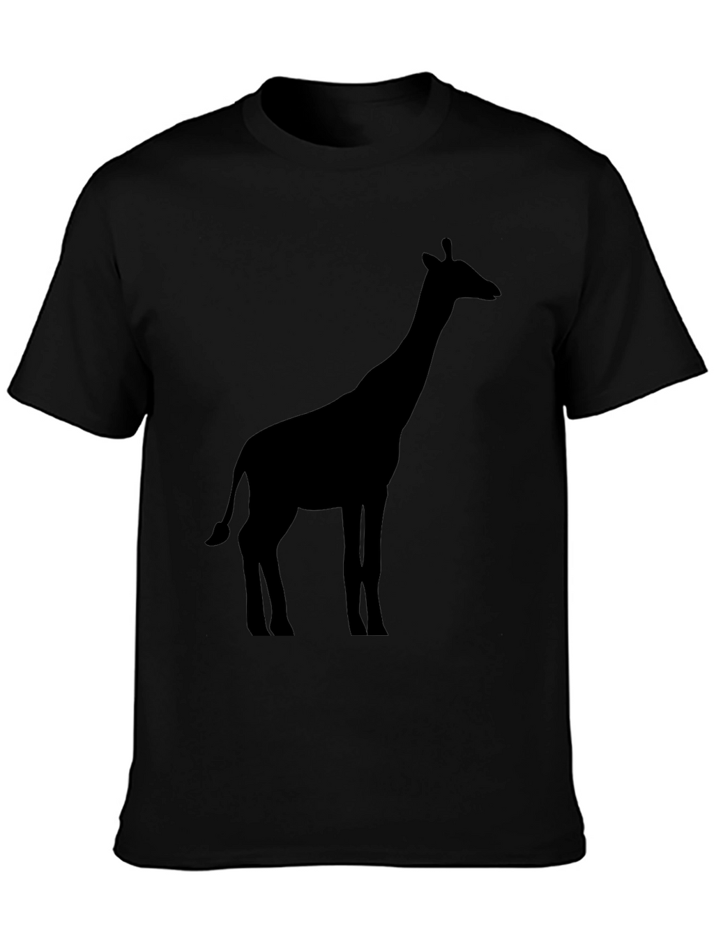 Giraffe Silhouette Black T-Shirt