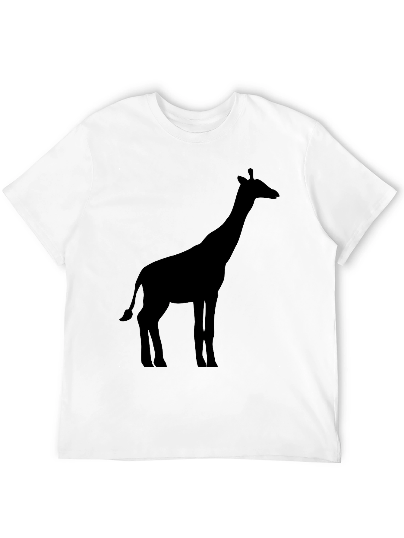 Giraffe Silhouette Black T-Shirt