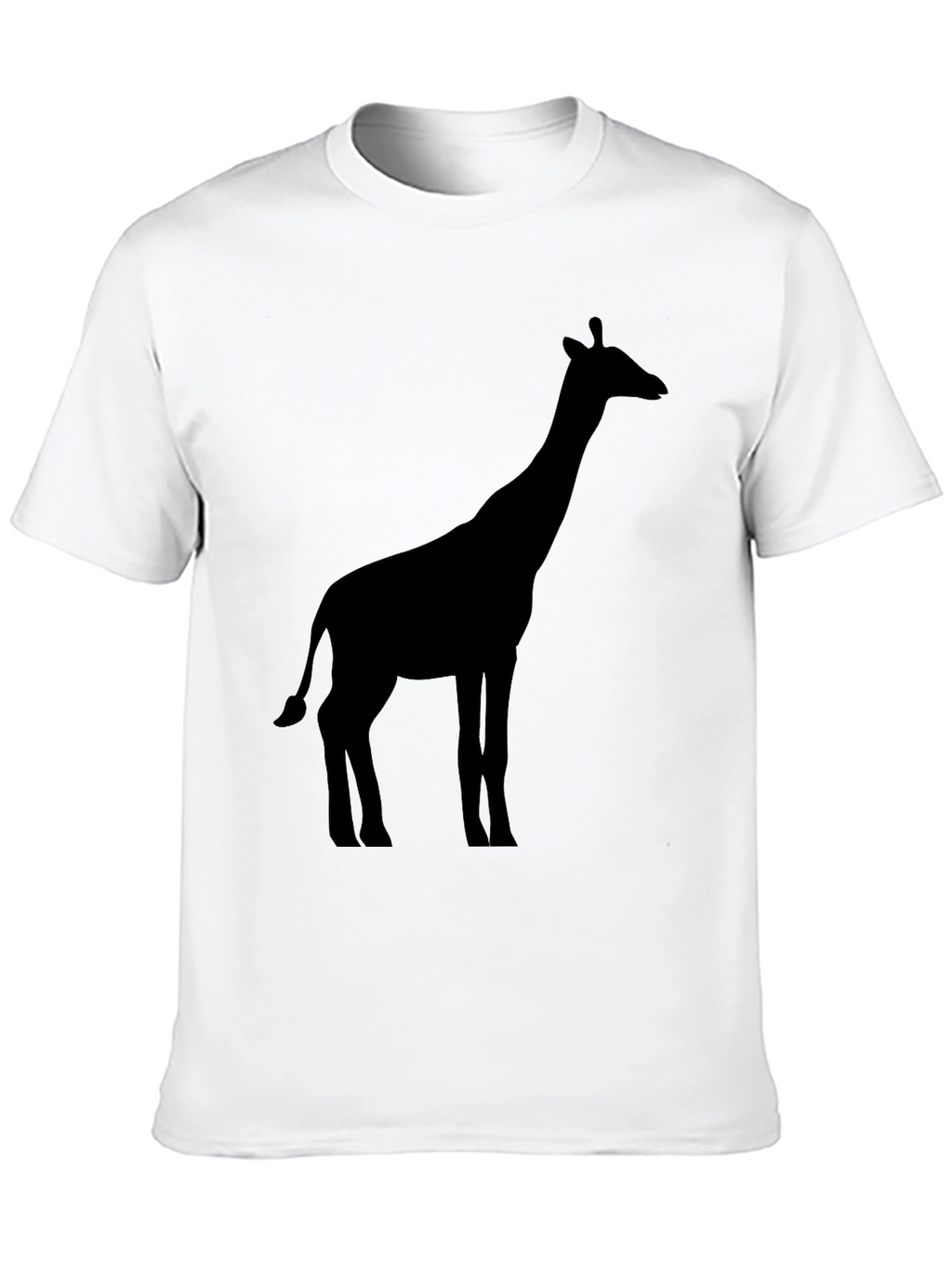 Giraffe Silhouette Black T-Shirt