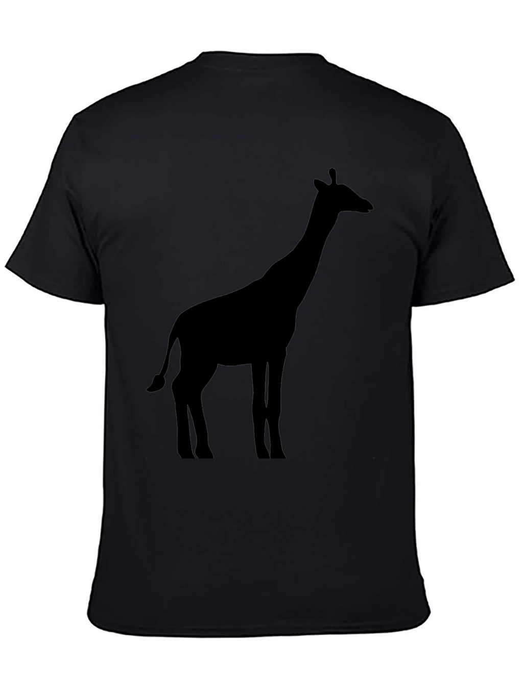 Giraffe Silhouette Black T-Shirt