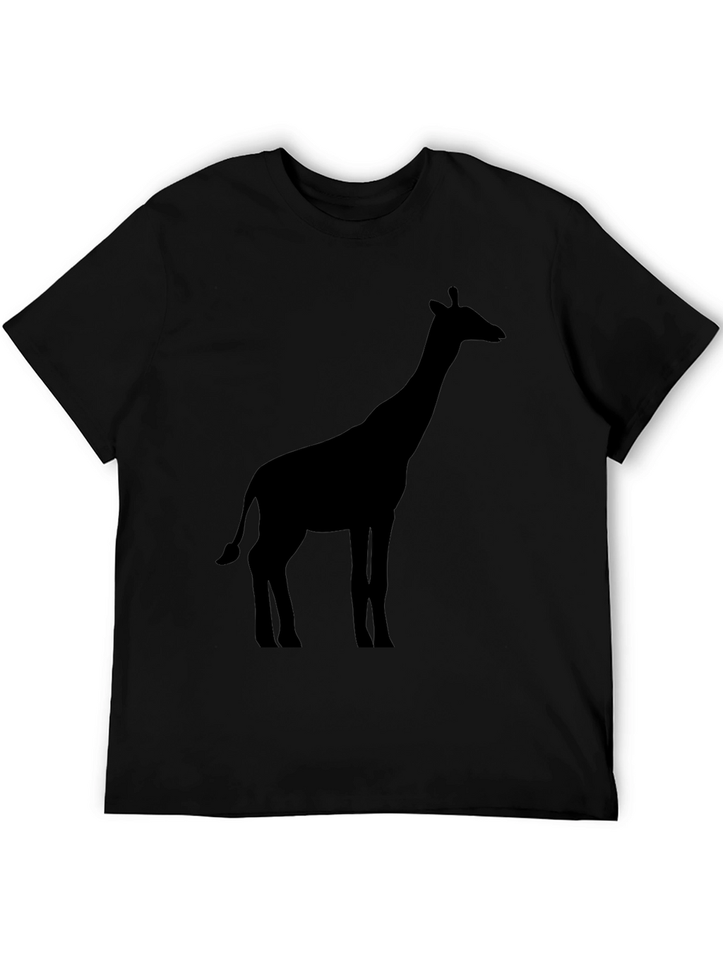 Giraffe Silhouette Black T-Shirt