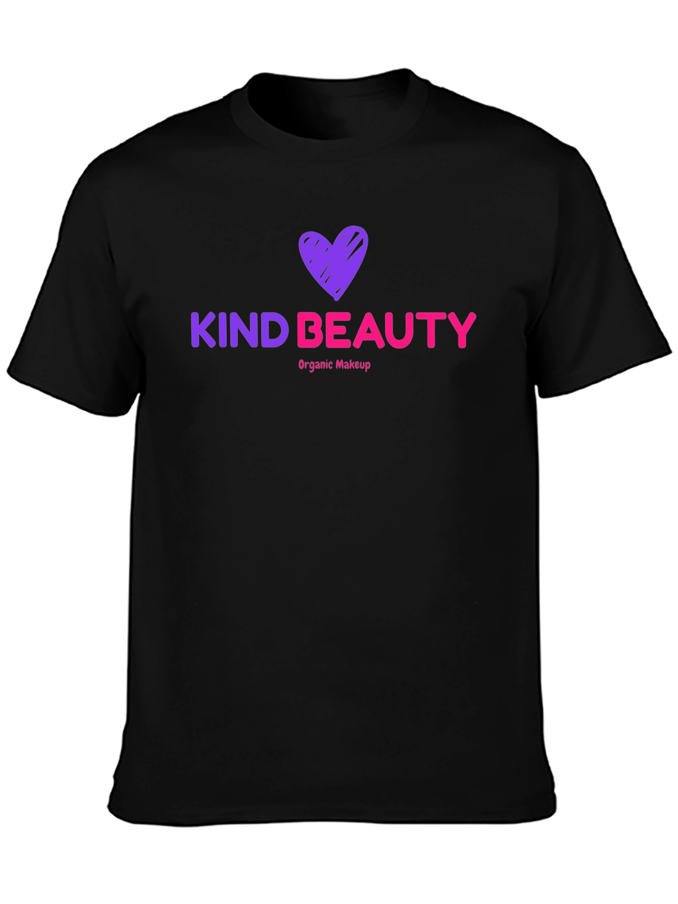 Kind Beauty T-Shirt Organic Makeup Black Tee