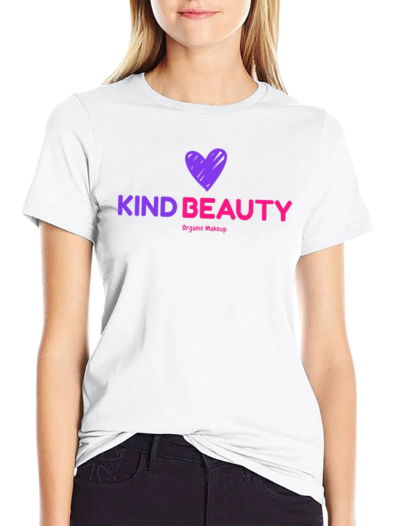 Kind Beauty T-Shirt Organic Makeup Black Tee