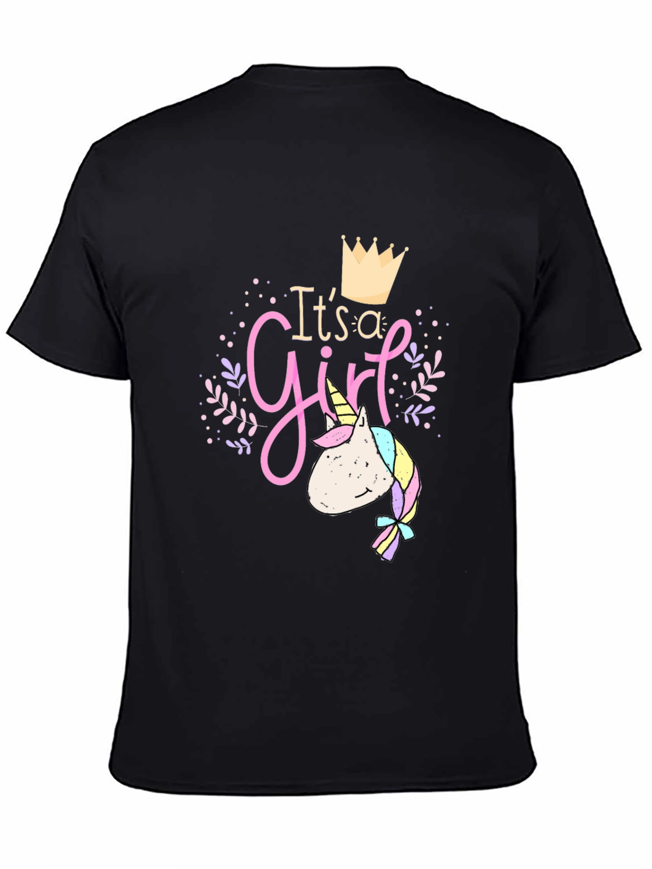 Its a Girl Unicorn Baby Shower T-Shirt