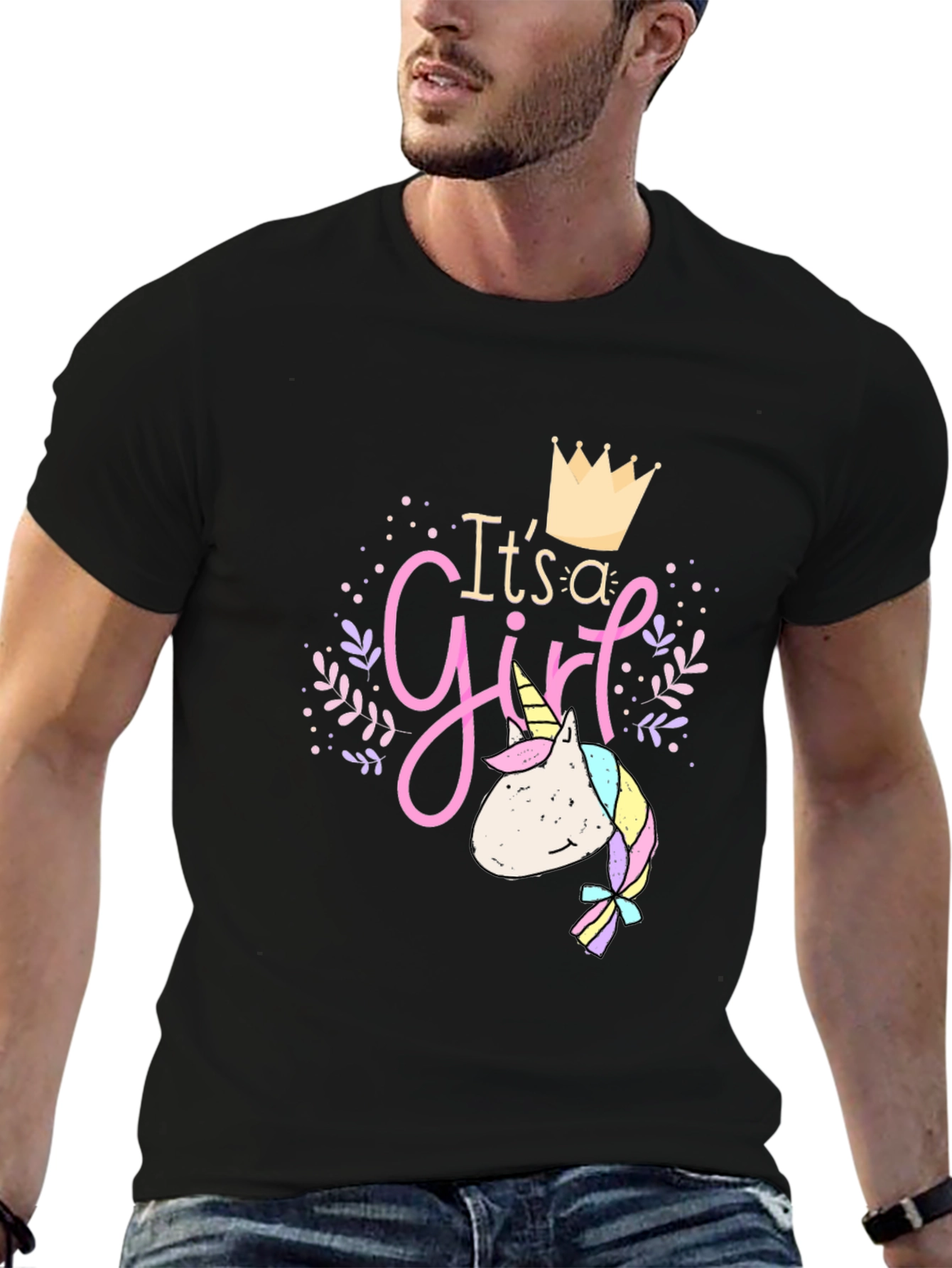 Its a Girl Unicorn Baby Shower T-Shirt