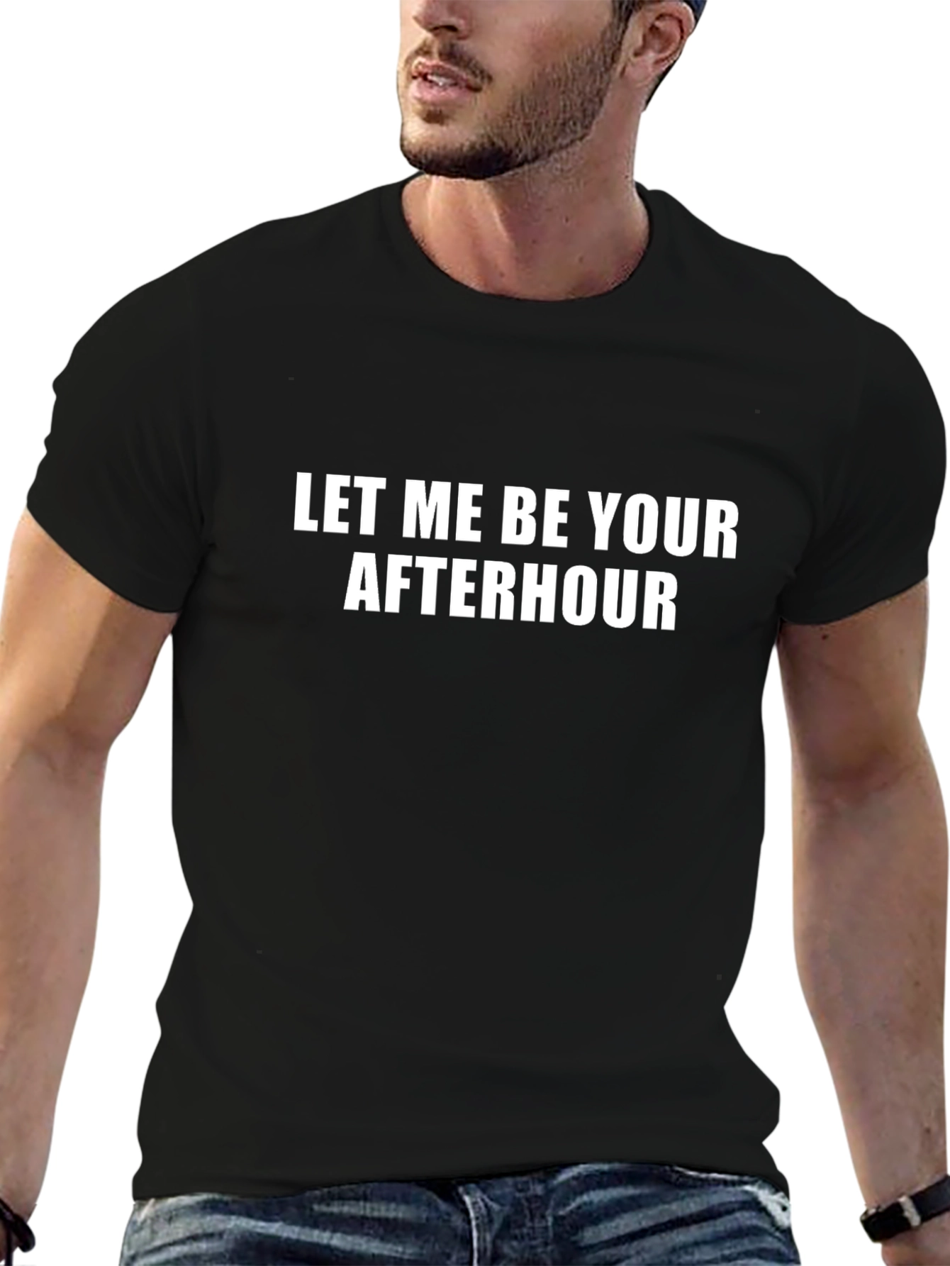 Let Me Be Your Afterhour Black Graphic T-Shirt