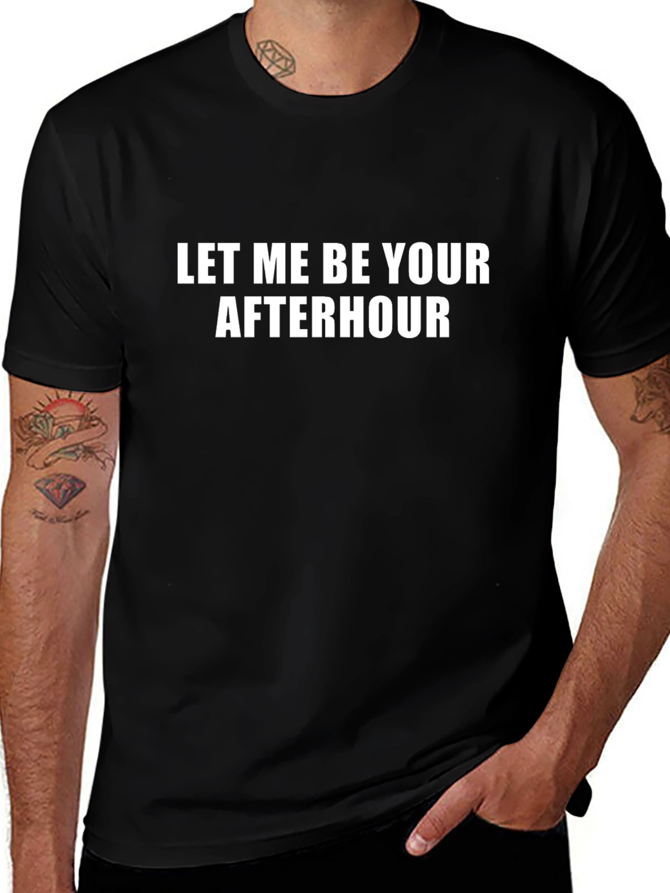 Let Me Be Your Afterhour Black Graphic T-Shirt