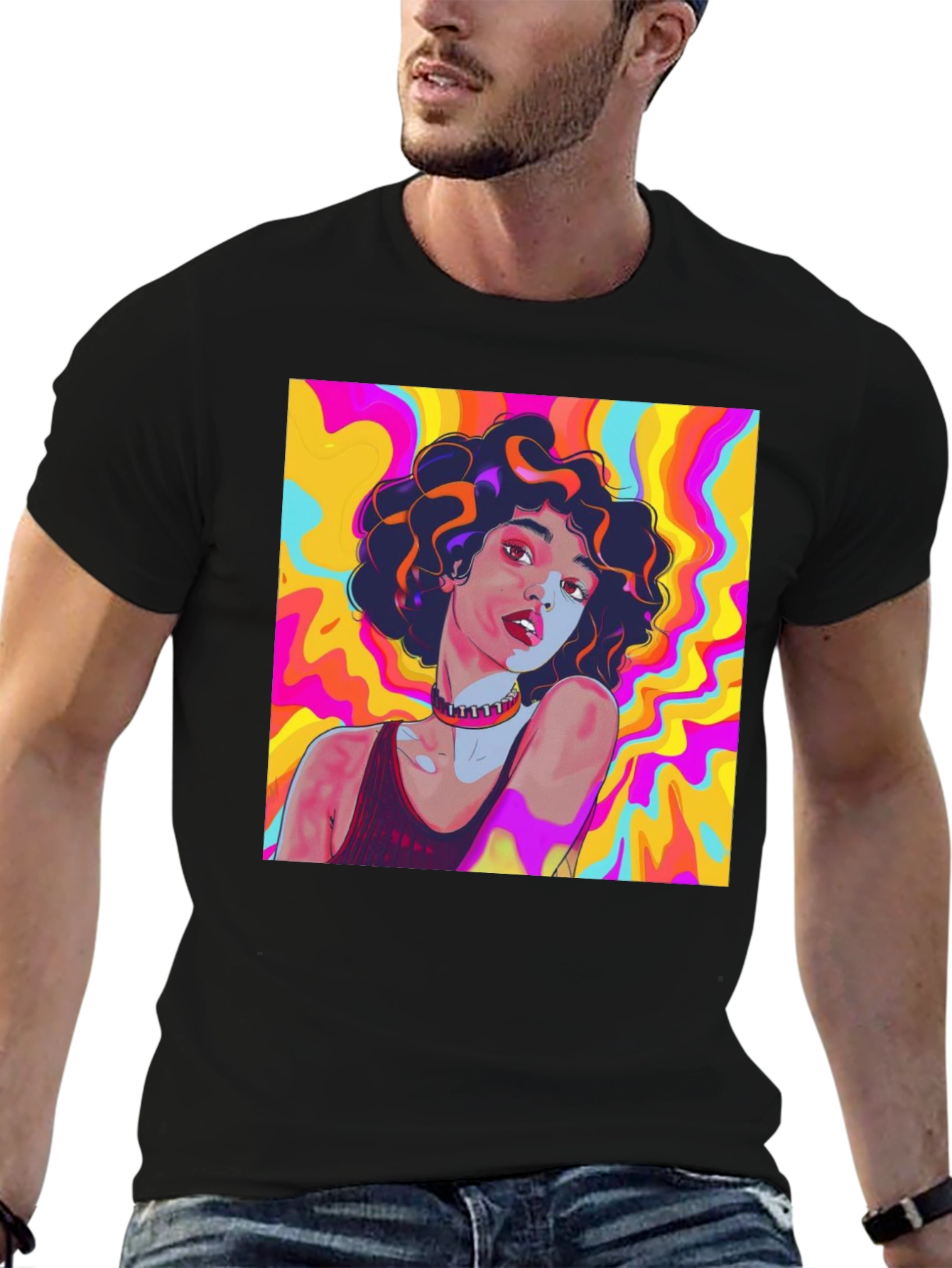 Psychedelic Art T-Shirt - Bold Colorful Graphic Tee