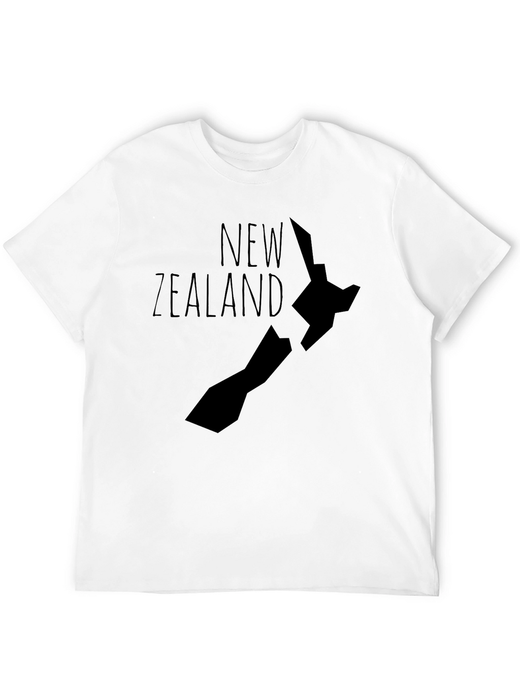 New Zealand Map Graphic Tee - Black