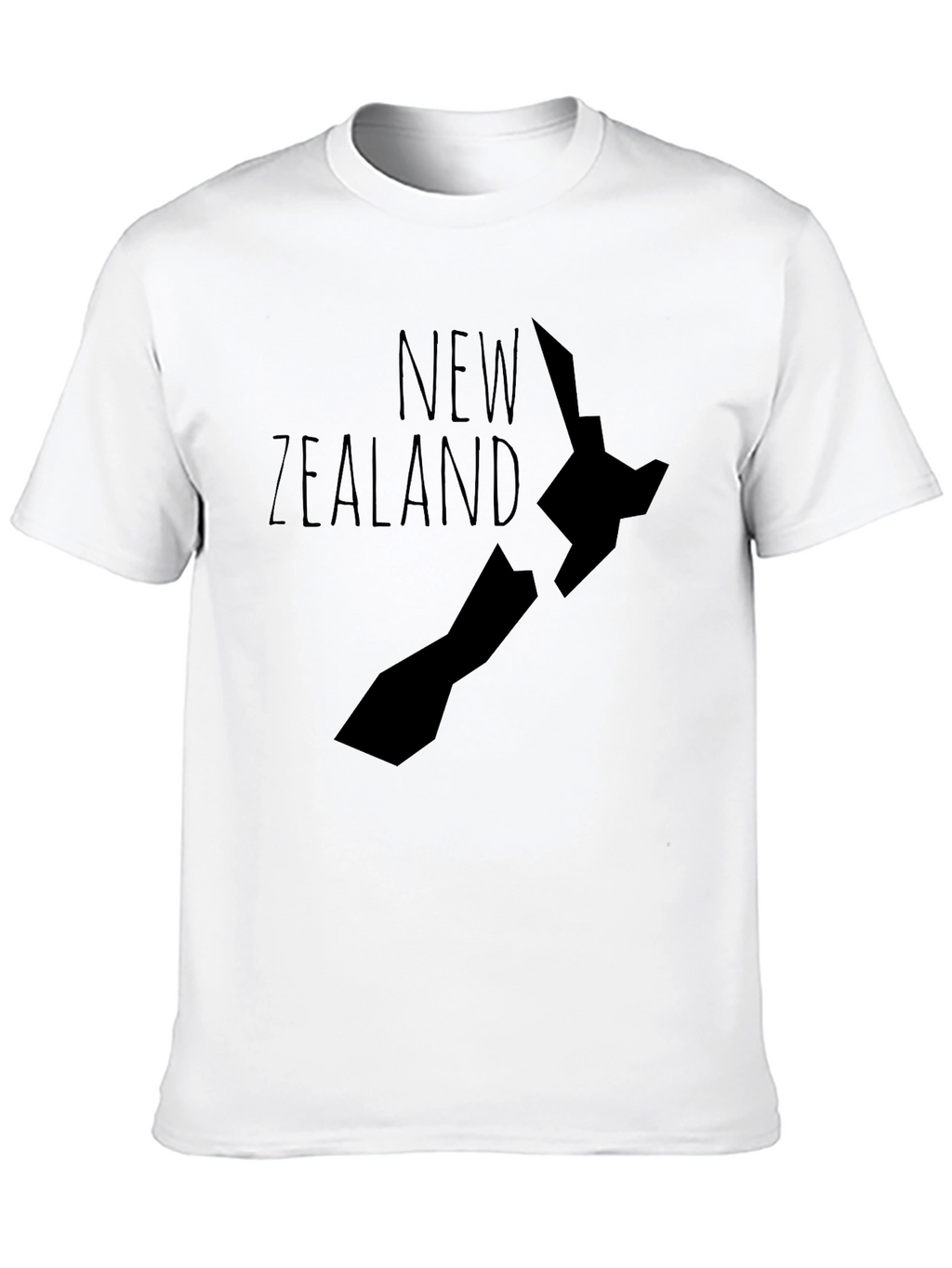New Zealand Map Graphic Tee - Black