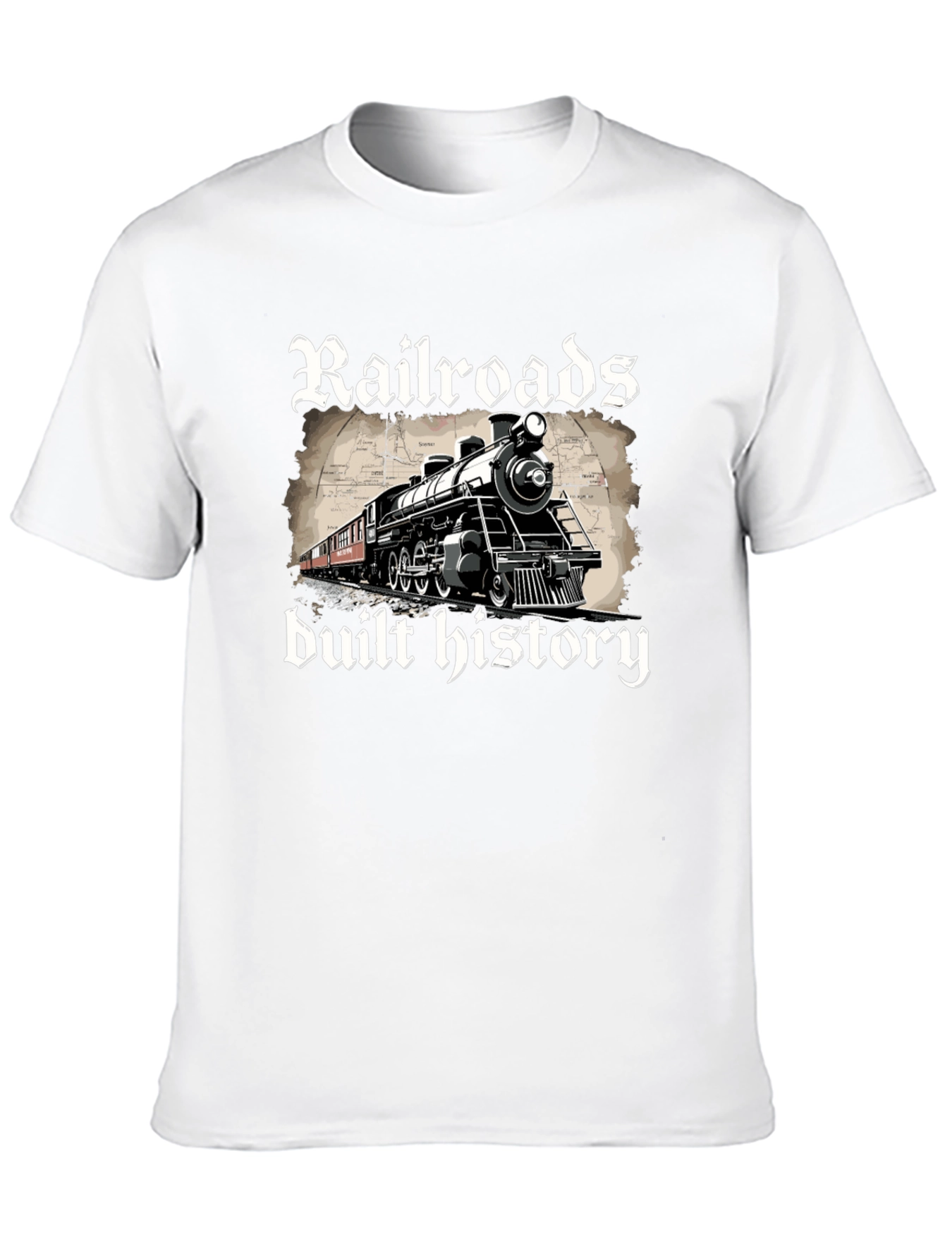Railroads Built History Graphic T-Shirt