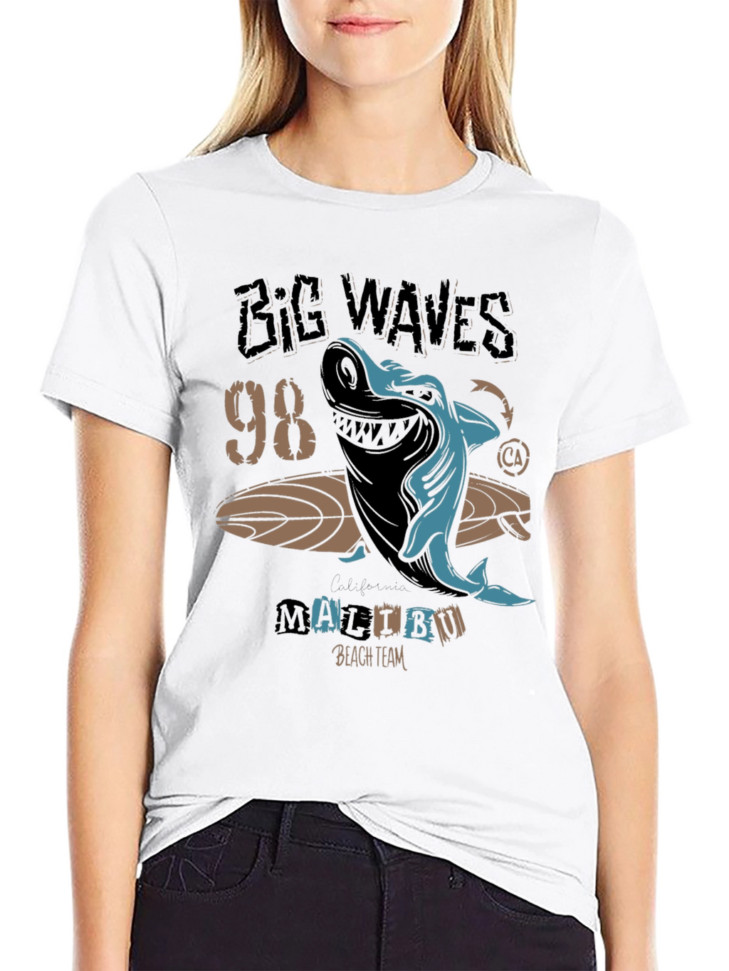Big Waves 98 Malibu Shark Graphic Tee