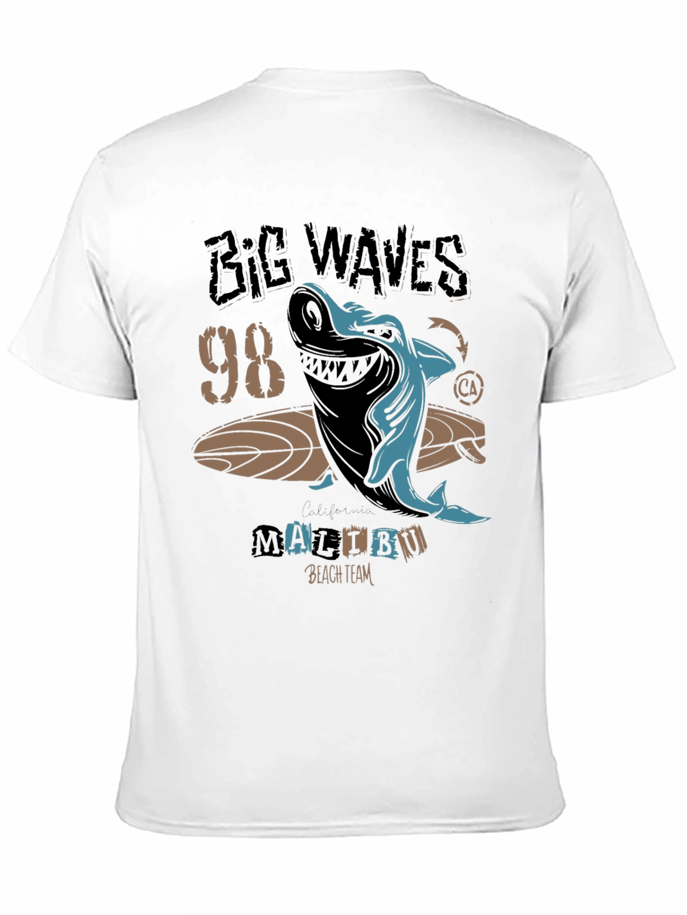 Big Waves 98 Malibu Shark Graphic Tee