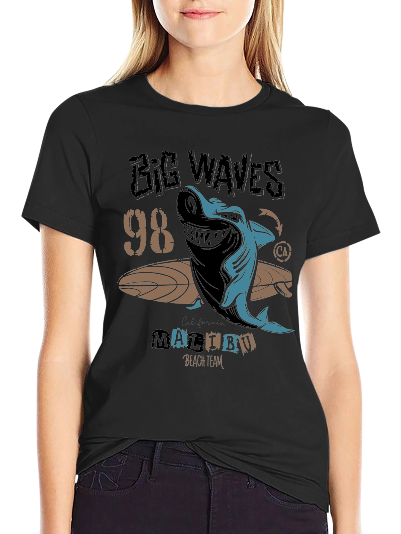 Big Waves 98 Malibu Shark Graphic Tee