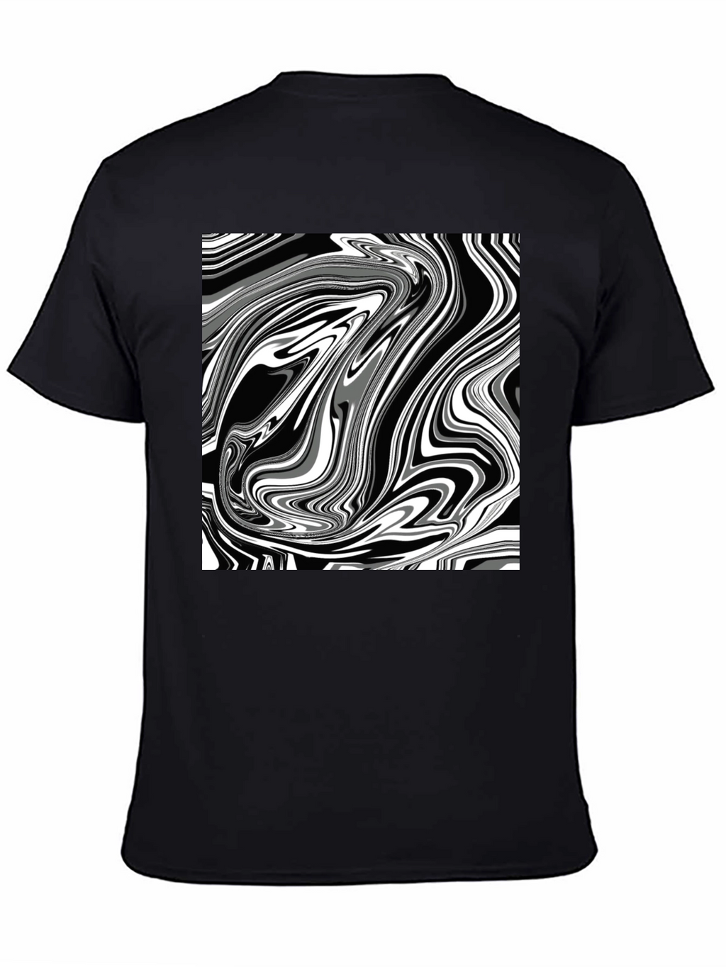 Abstract Swirl Graphic Tee - Modern Style