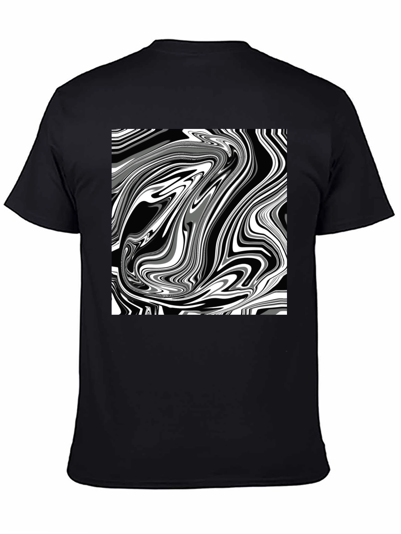 Abstract Swirl Graphic Tee - Modern Style