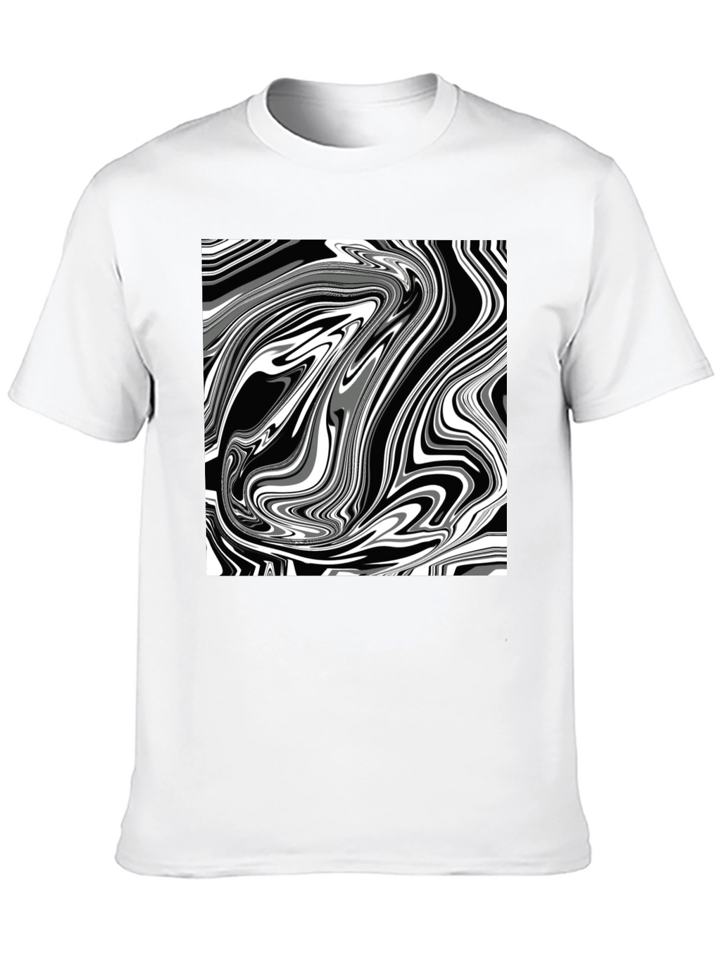 Abstract Swirl Graphic Tee - Modern Style