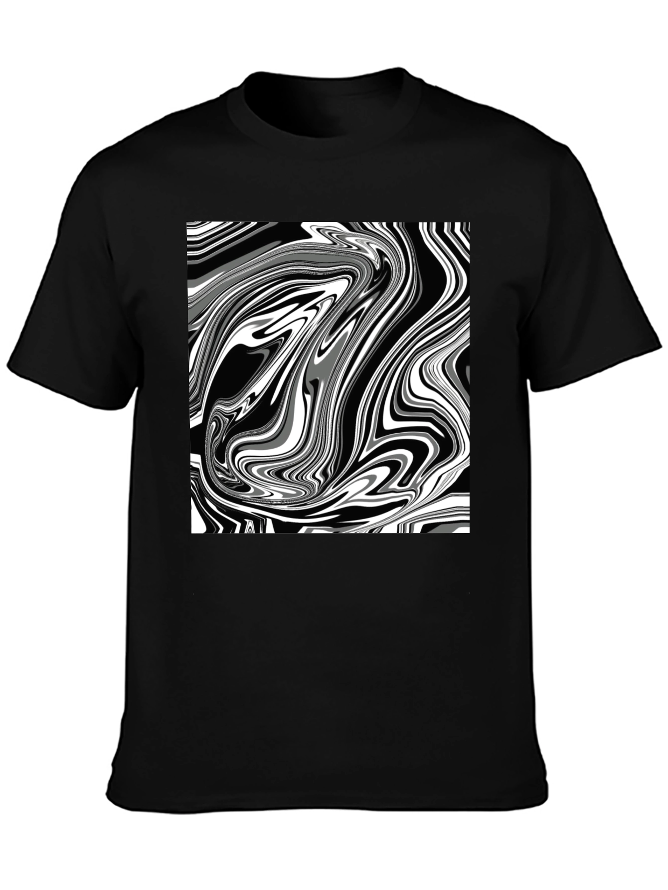 Abstract Swirl Graphic Tee - Modern Style