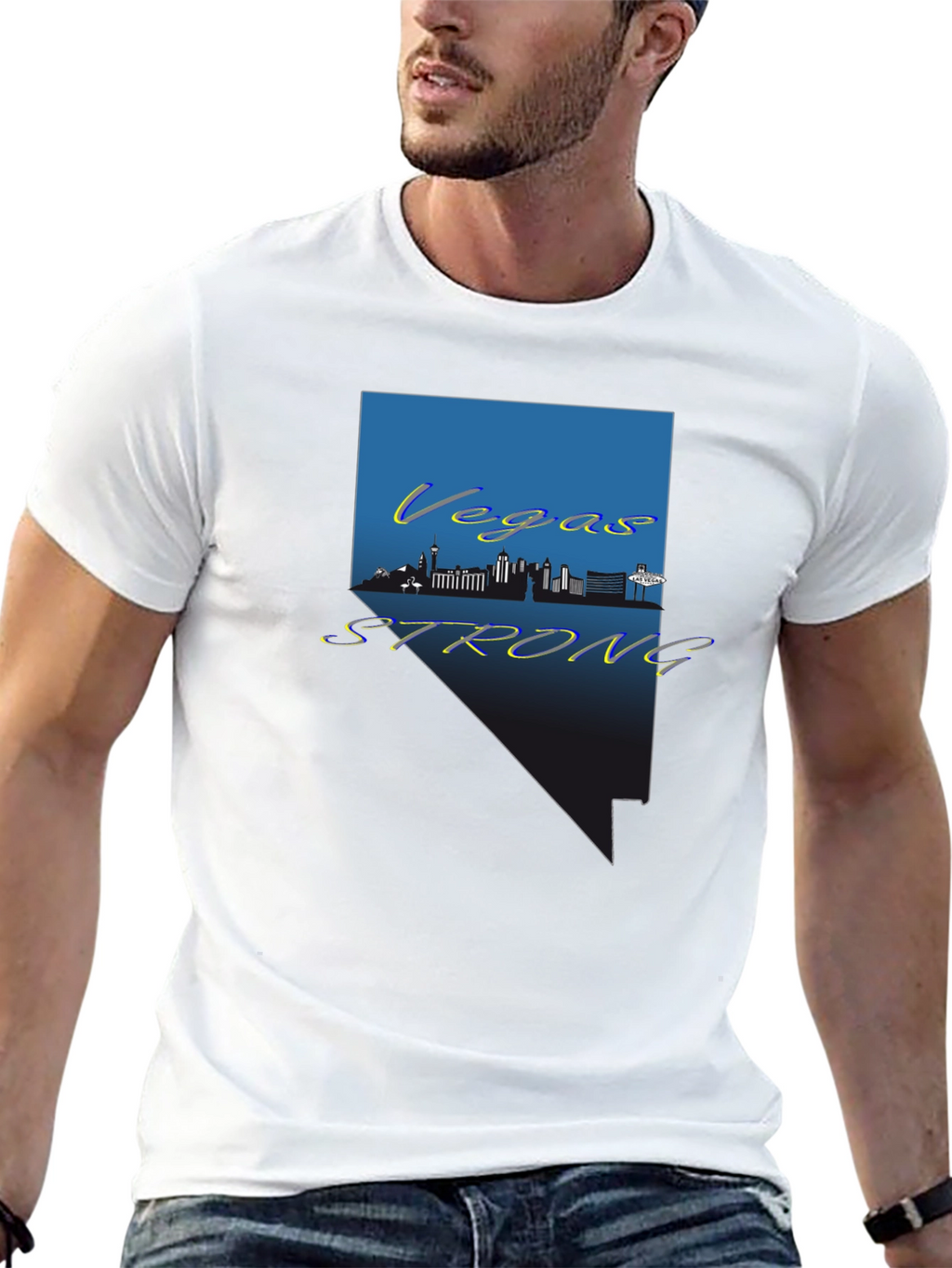 Vegas Strong Graphic Tee - Nevada Pride Shirt