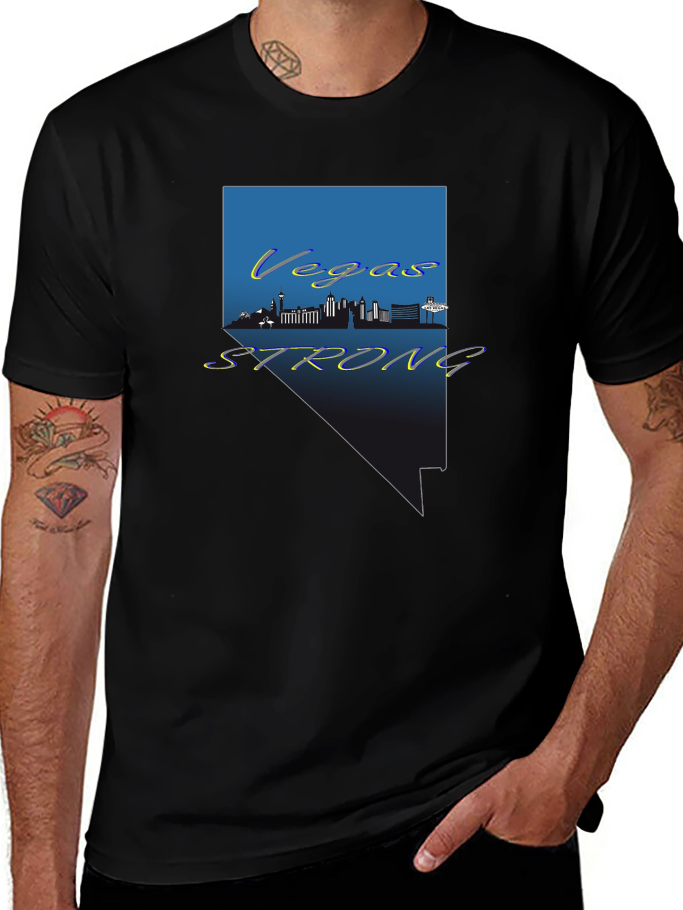 Vegas Strong Graphic Tee - Nevada Pride Shirt
