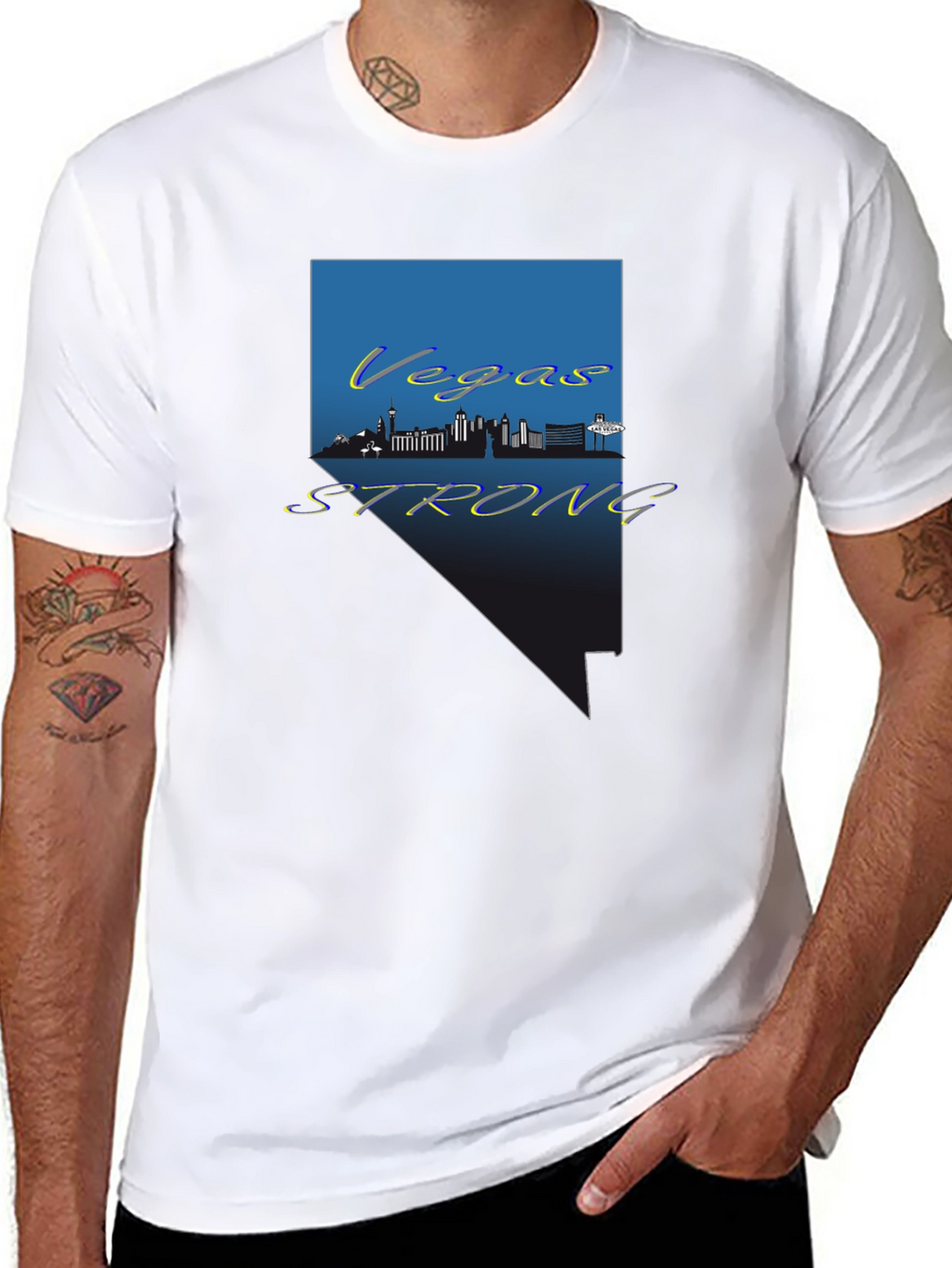Vegas Strong Graphic Tee - Nevada Pride Shirt