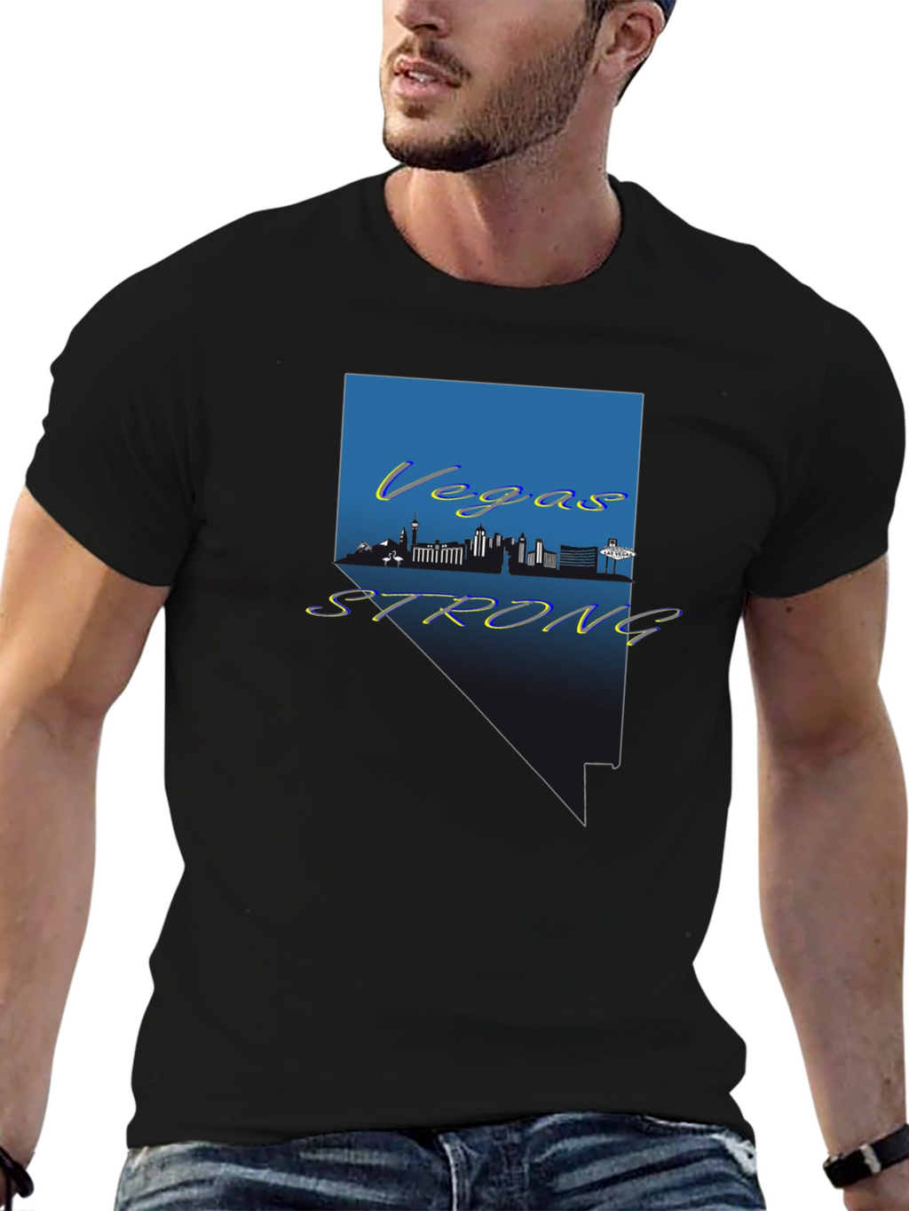 Vegas Strong Graphic Tee - Nevada Pride Shirt