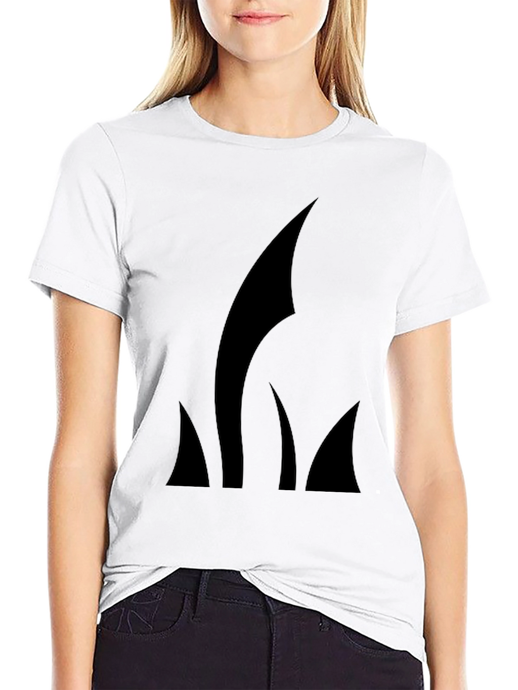 Mens Black T-Shirt with Abstract Graphic