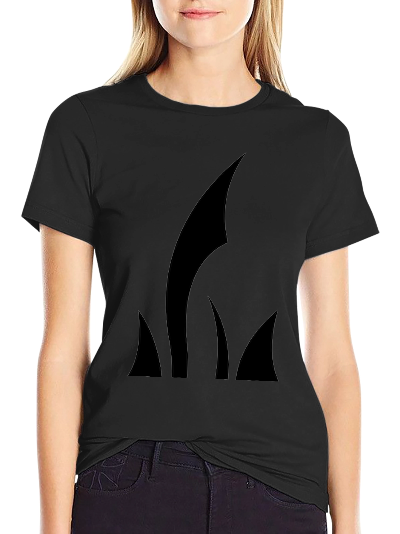 Mens Black T-Shirt with Abstract Graphic