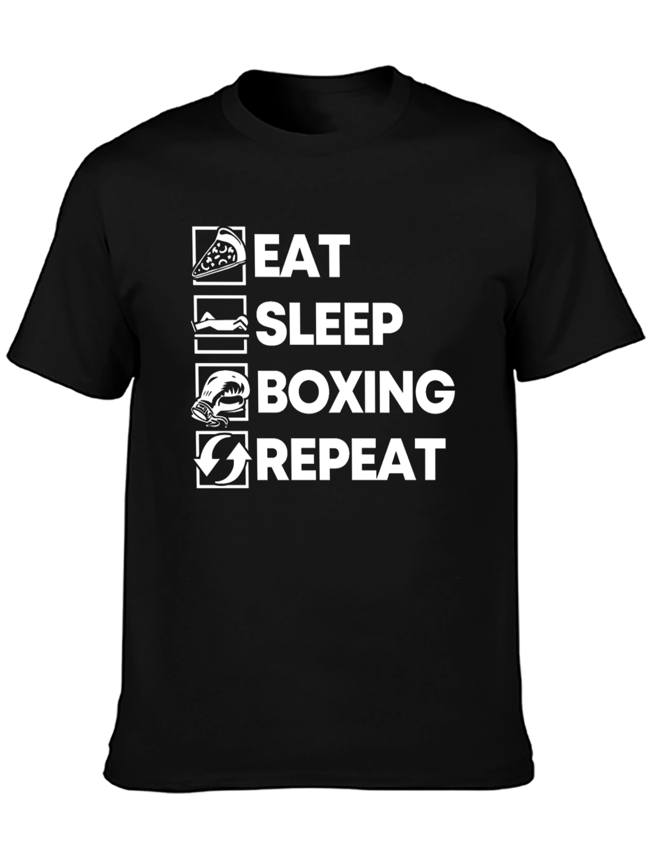Eat Sleep Boxing Repeat Graphic Tee