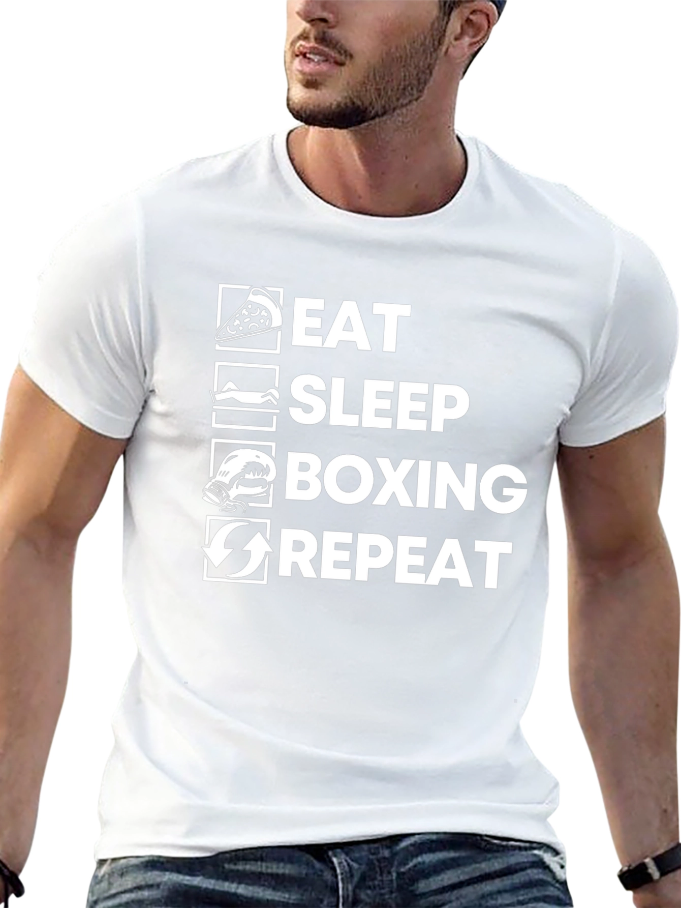Eat Sleep Boxing Repeat Graphic Tee