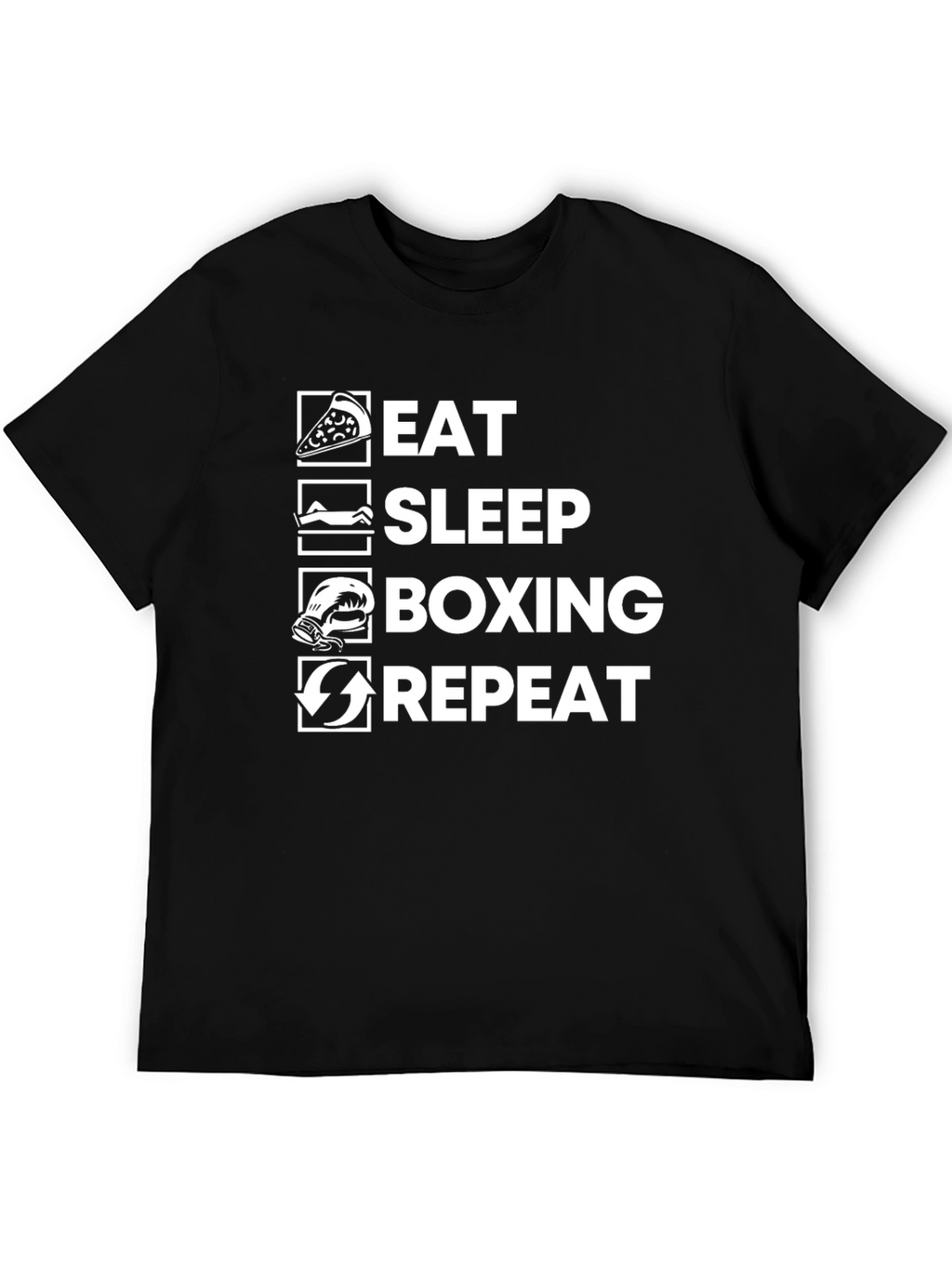 Eat Sleep Boxing Repeat Graphic Tee