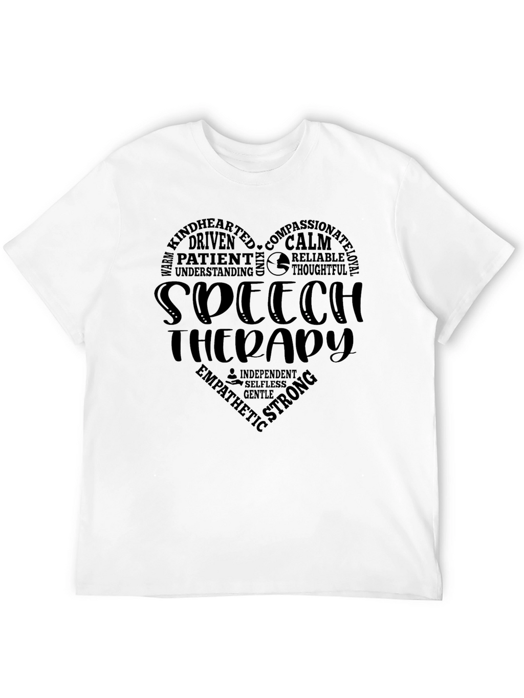 Speech Therapy Heart T-Shirt - Black