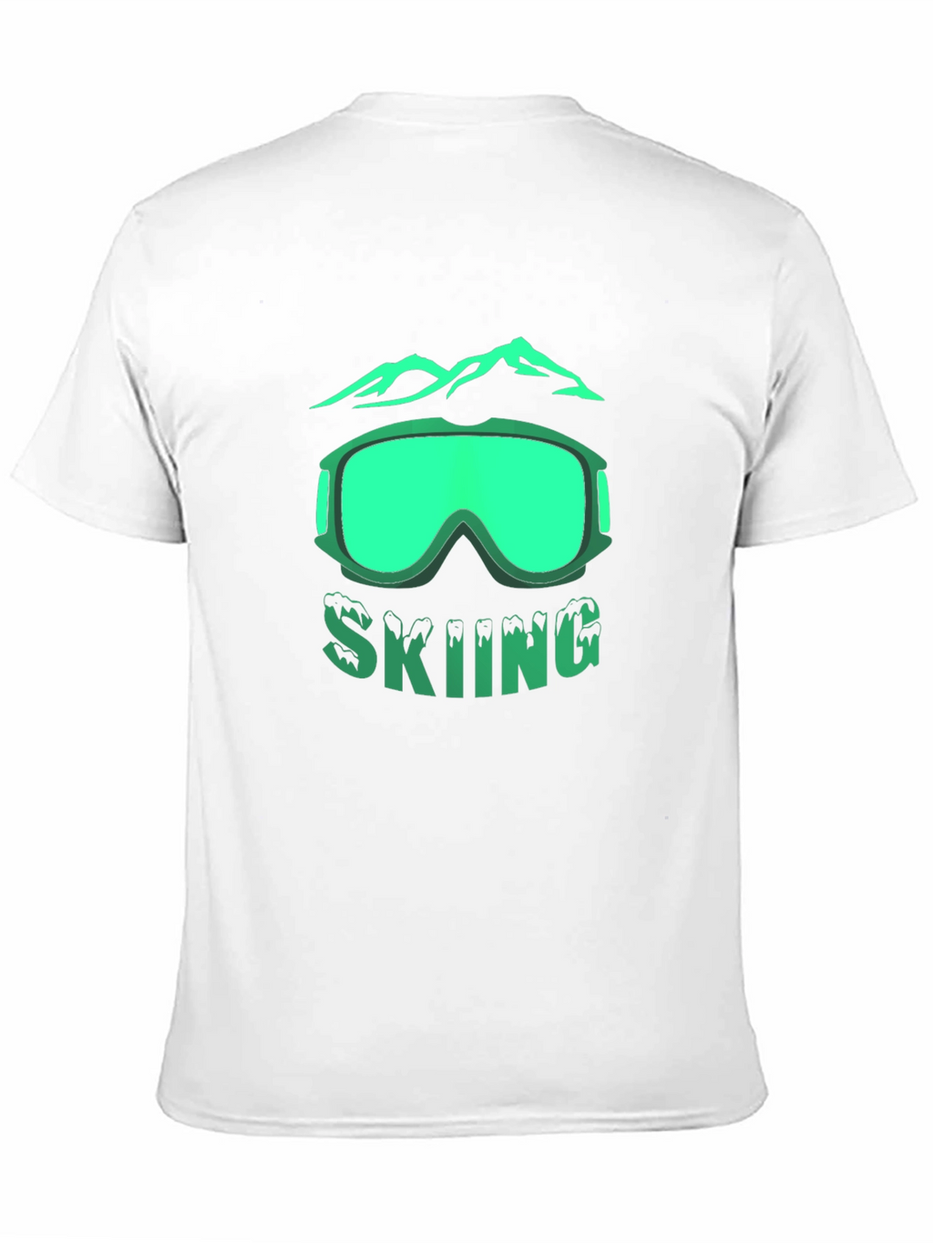 Skiing Graphic T-Shirt - Mountain & Goggles Design