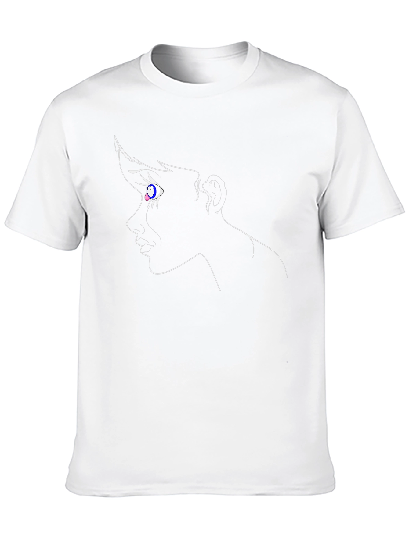 Abstract Anime Portrait Black T-Shirt