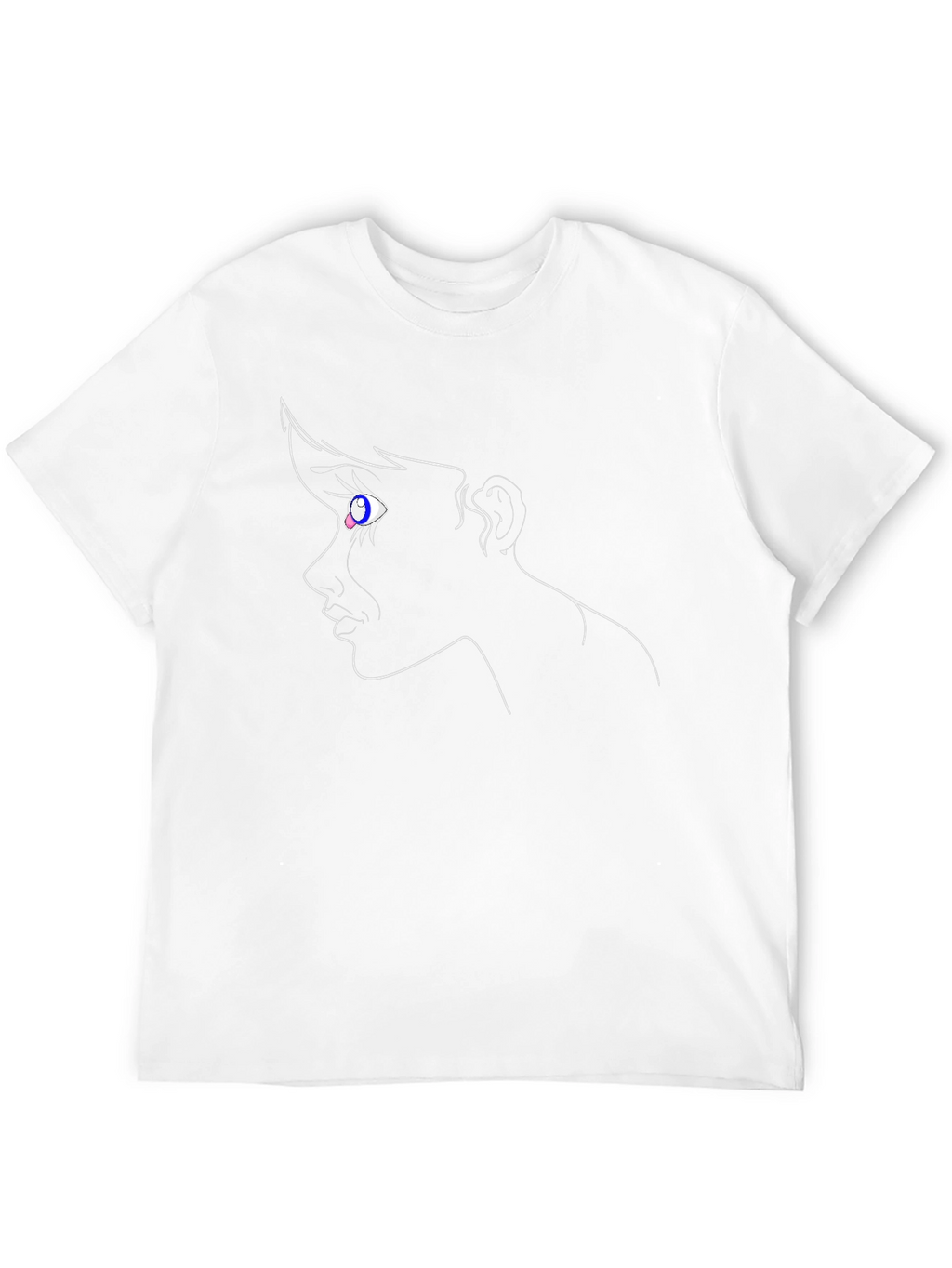Abstract Anime Portrait Black T-Shirt