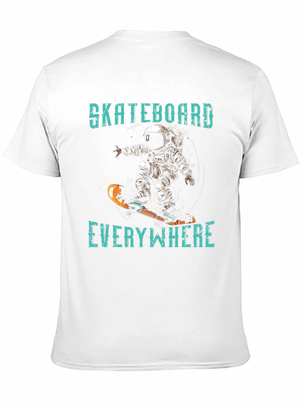 Skateboard Everywhere Graphic Tee - Astronaut Design