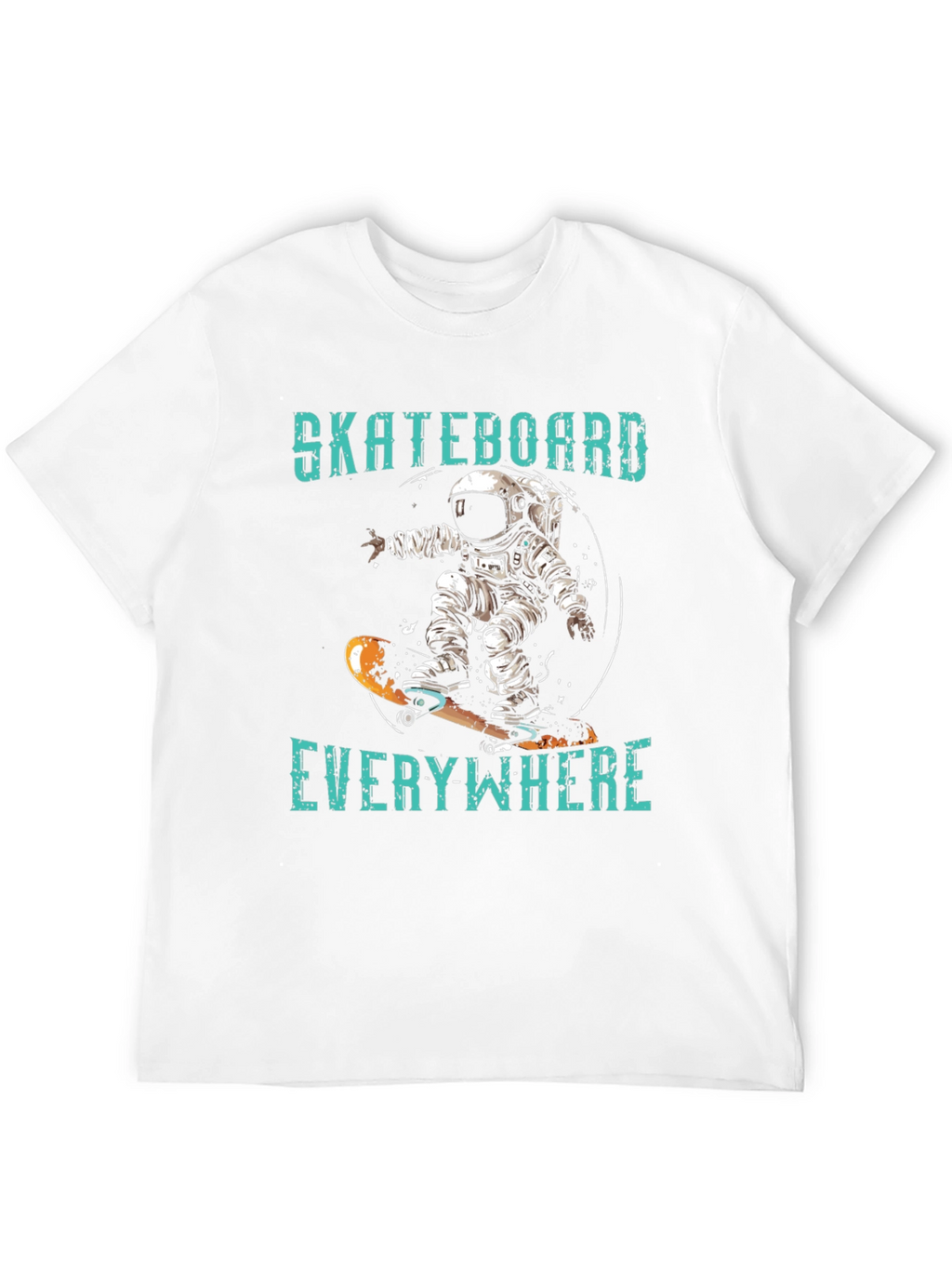 Skateboard Everywhere Graphic Tee - Astronaut Design